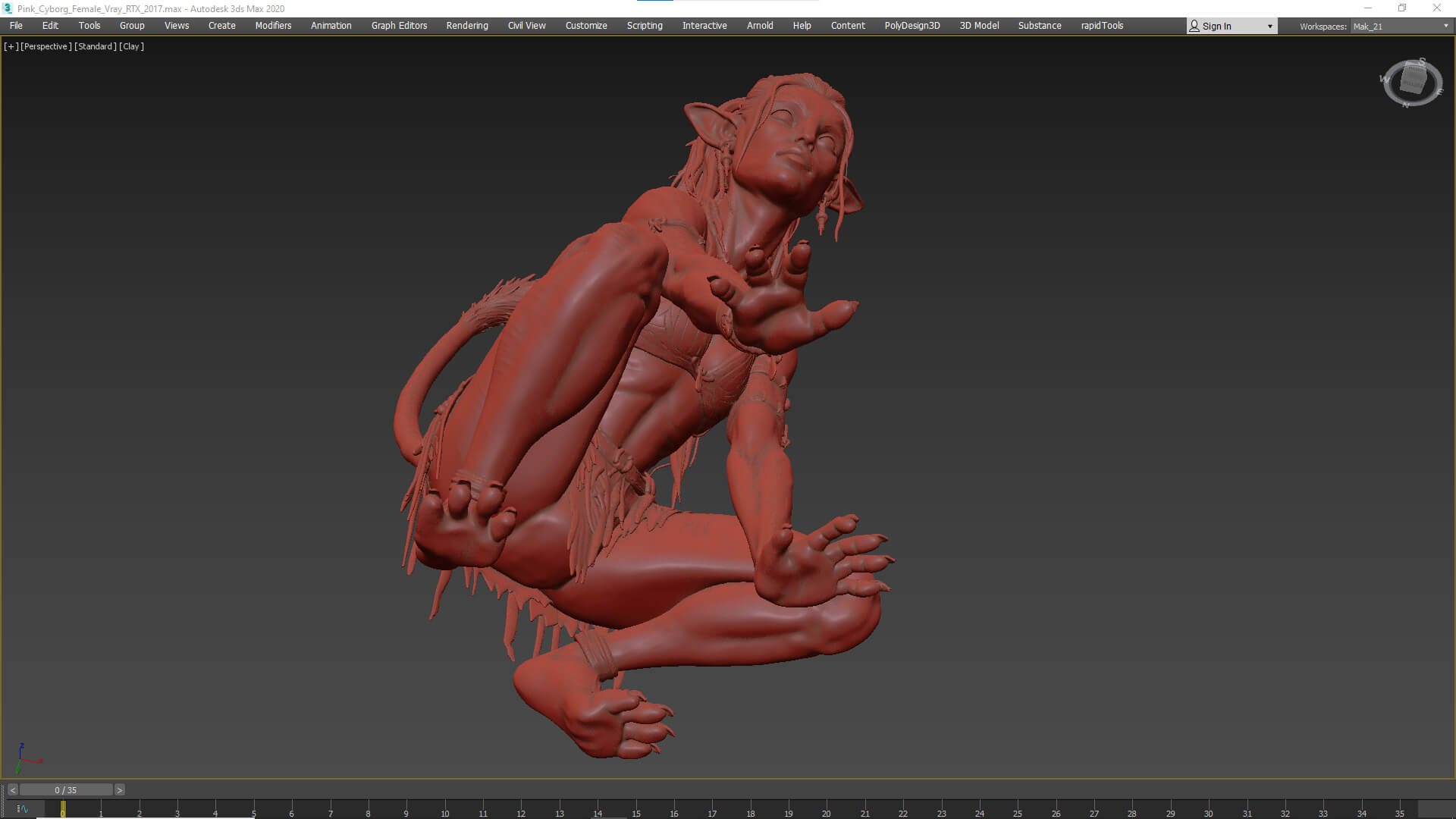 Fantasy Creature Avatar High-Detail 3d Model 3D Model