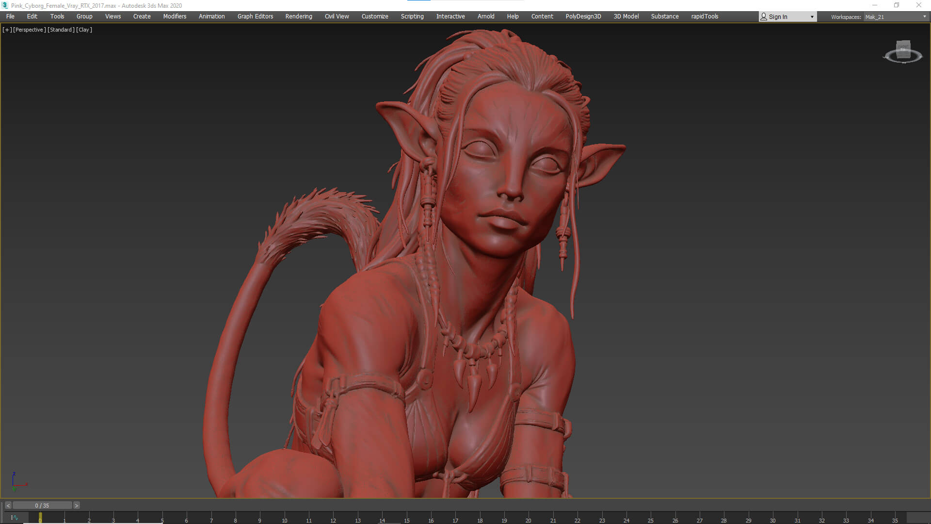 Fantasy Creature Avatar High-Detail 3d Model 3D Model