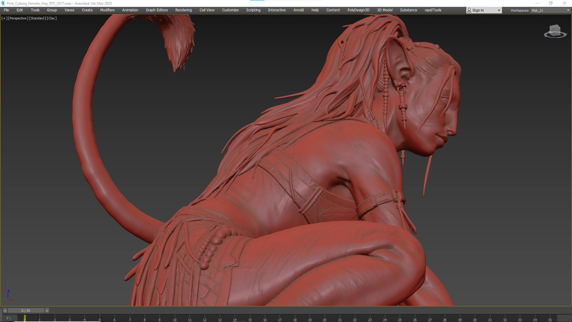 Fantasy Creature Avatar High-Detail 3d Model 3D Model