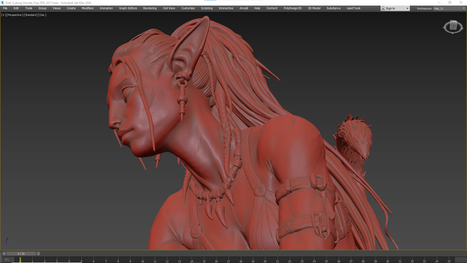 Fantasy Creature Avatar High-Detail 3d Model 3D Model