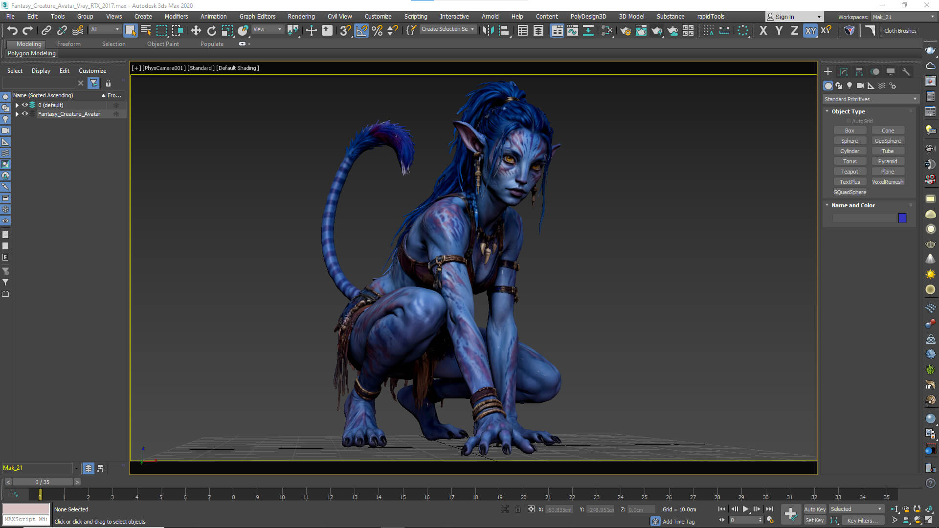 Fantasy Creature Avatar High-Detail 3d Model 3D Model