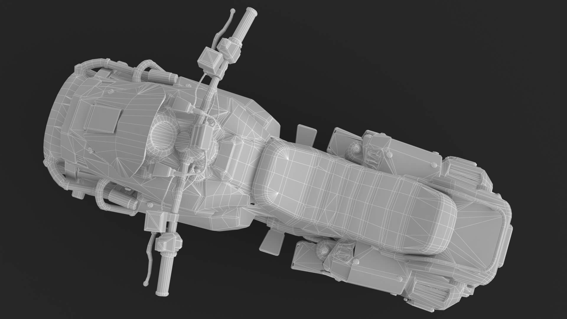 Futuristic Motorcycle Low-Poly 3D Model 3D Model