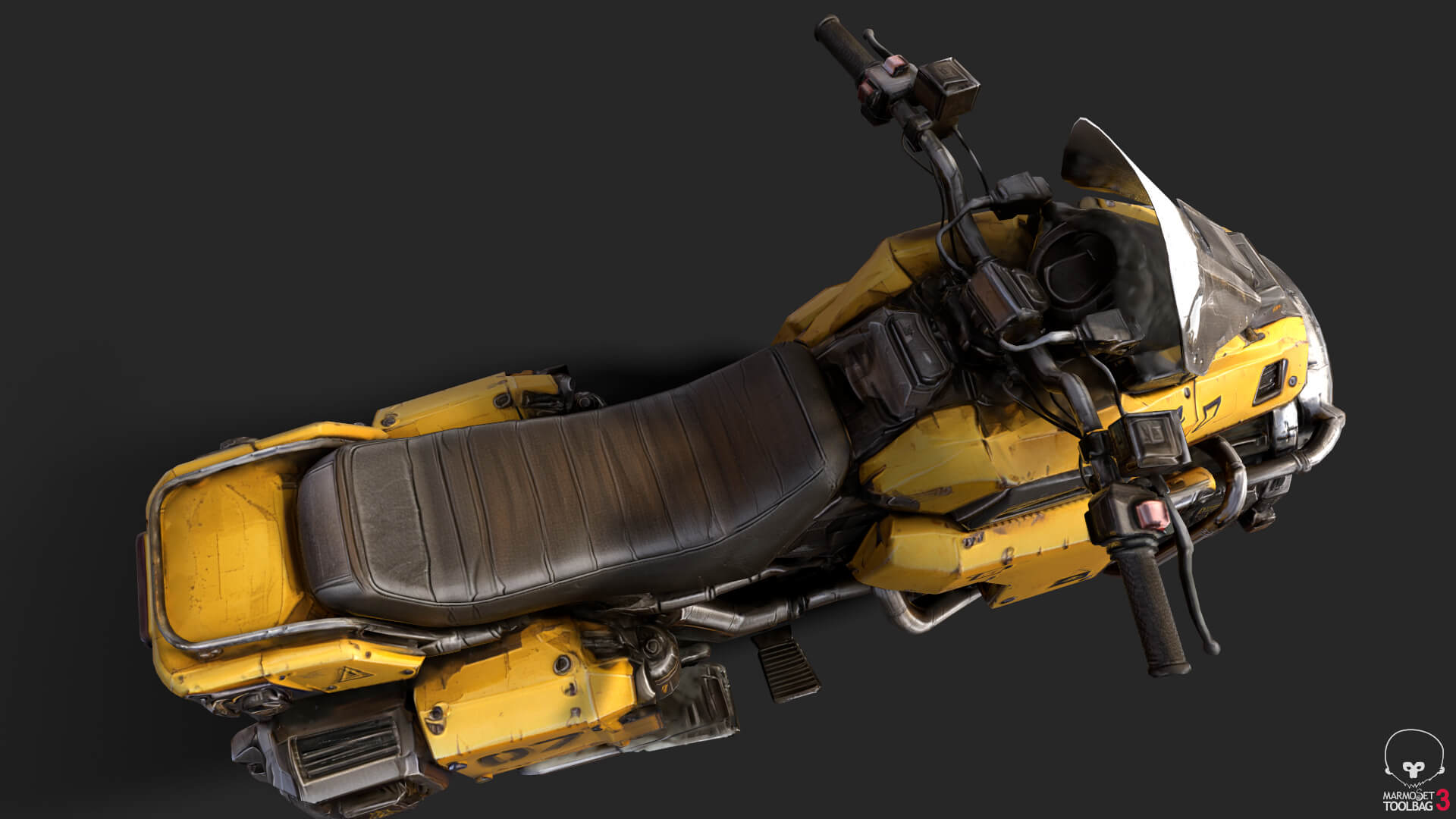 Futuristic Motorcycle Low-Poly 3D Model 3D Model
