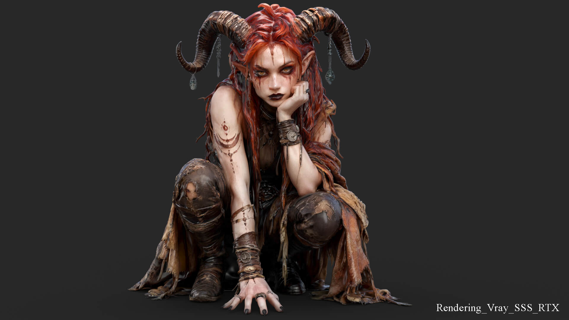 Girl Fantasy Demon High-Detail 3D Model 3D Model