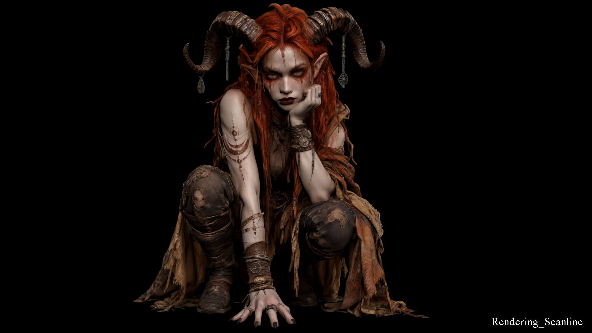 Girl Fantasy Demon High-Detail 3D Model 3D Model