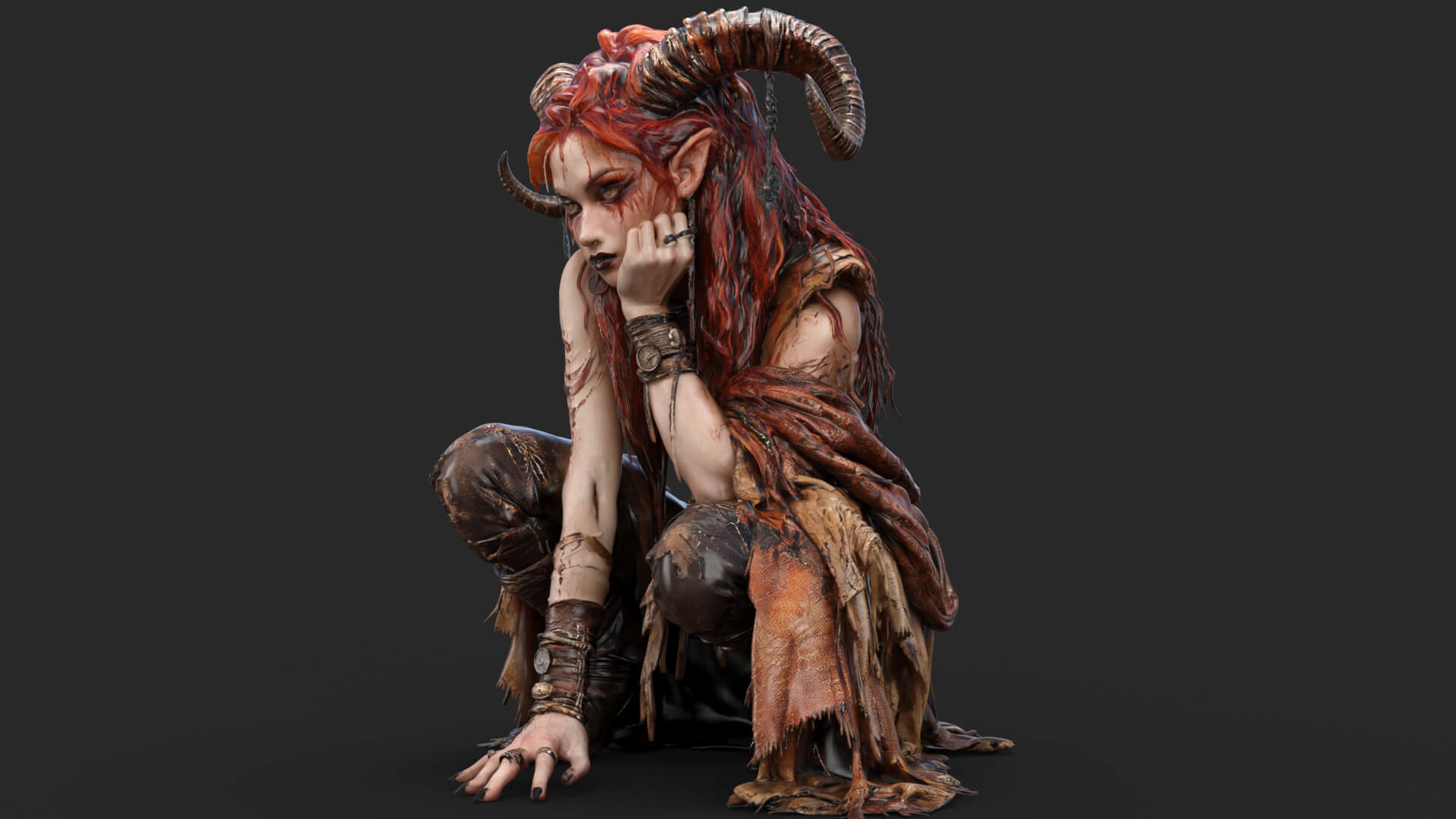 Girl Fantasy Demon High-Detail 3D Model 3D Model