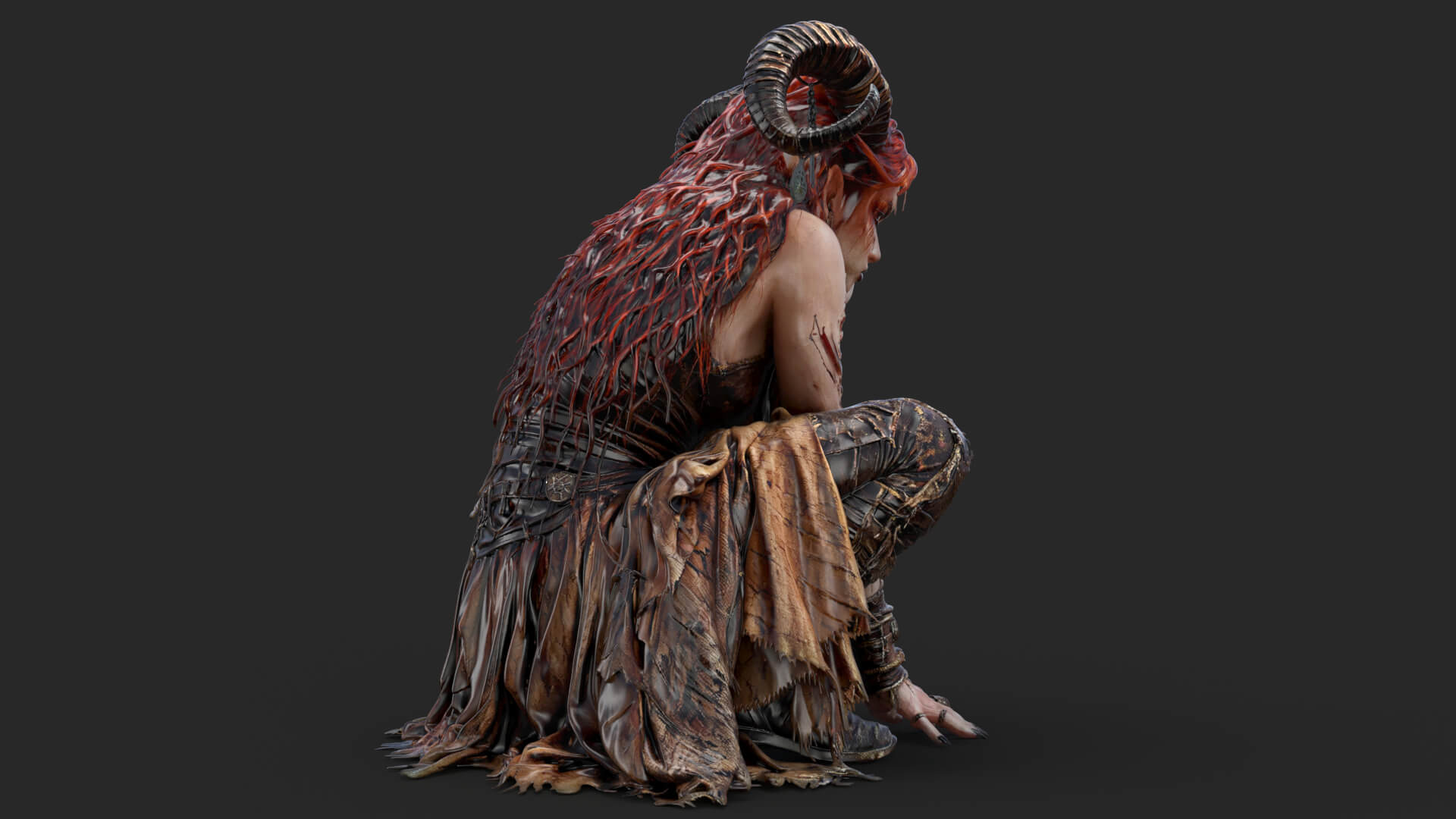 Girl Fantasy Demon High-Detail 3D Model 3D Model