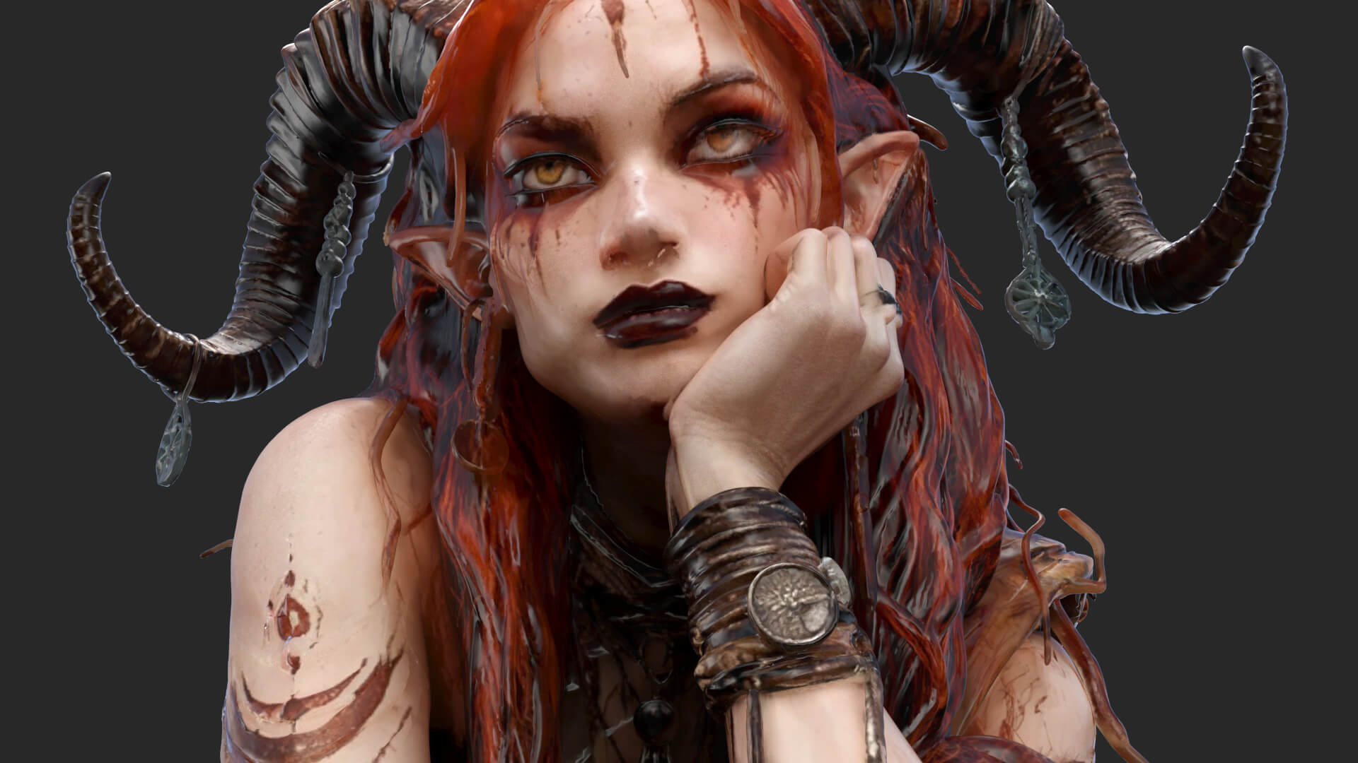 Girl Fantasy Demon High-Detail 3D Model 3D Model