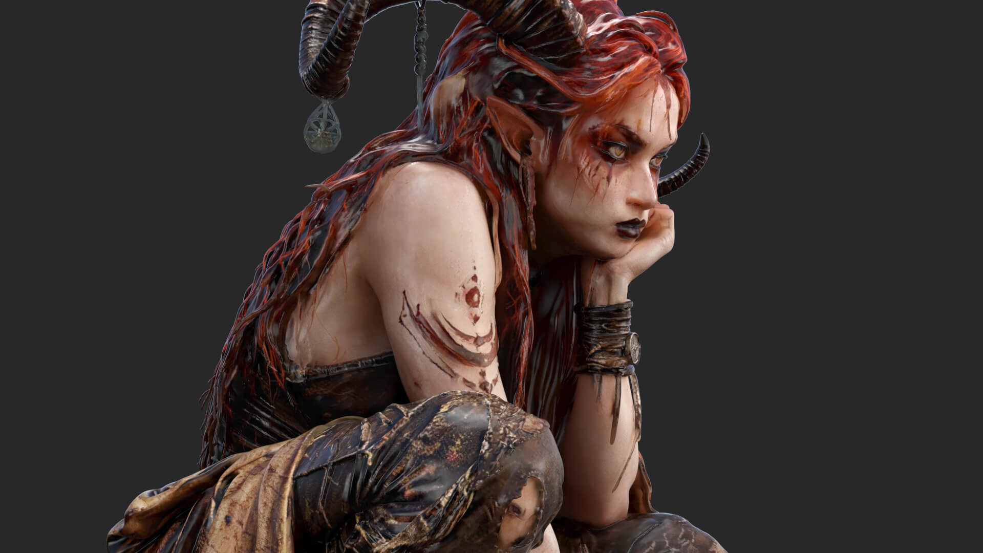 Girl Fantasy Demon High-Detail 3D Model 3D Model