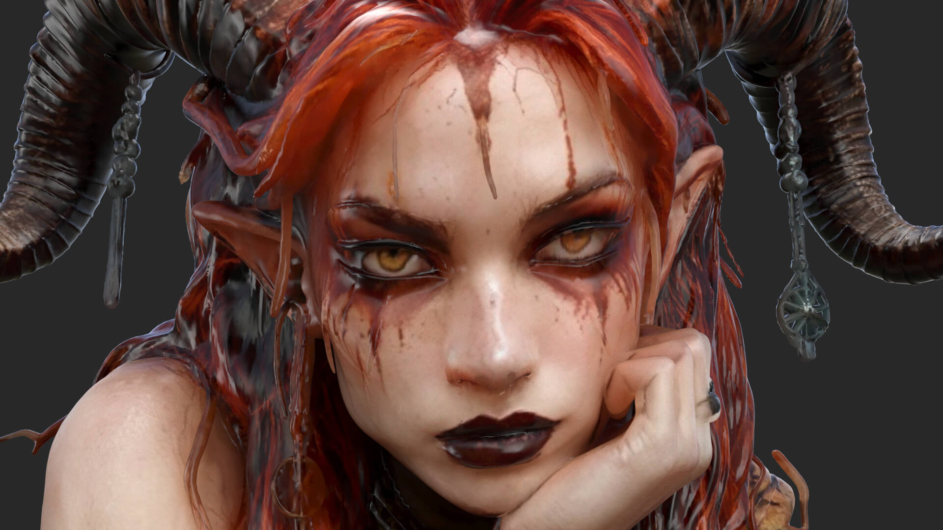 Girl Fantasy Demon High-Detail 3D Model 3D Model
