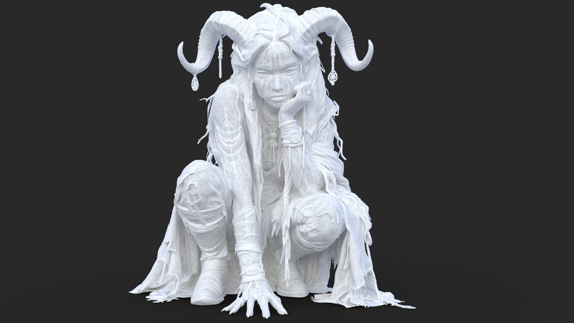 Girl Fantasy Demon High-Detail 3D Model 3D Model
