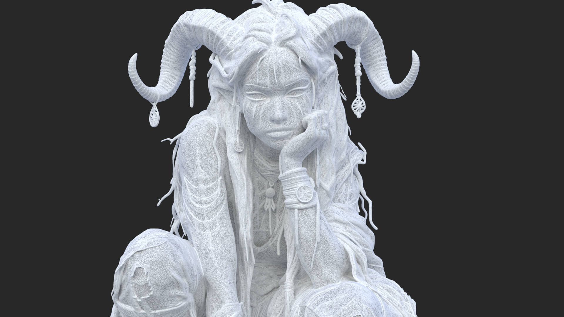 Girl Fantasy Demon High-Detail 3D Model 3D Model