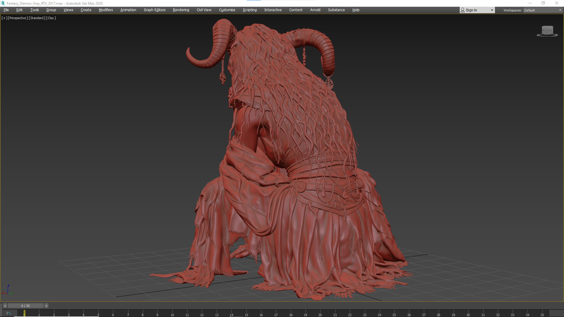 Girl Fantasy Demon High-Detail 3D Model 3D Model