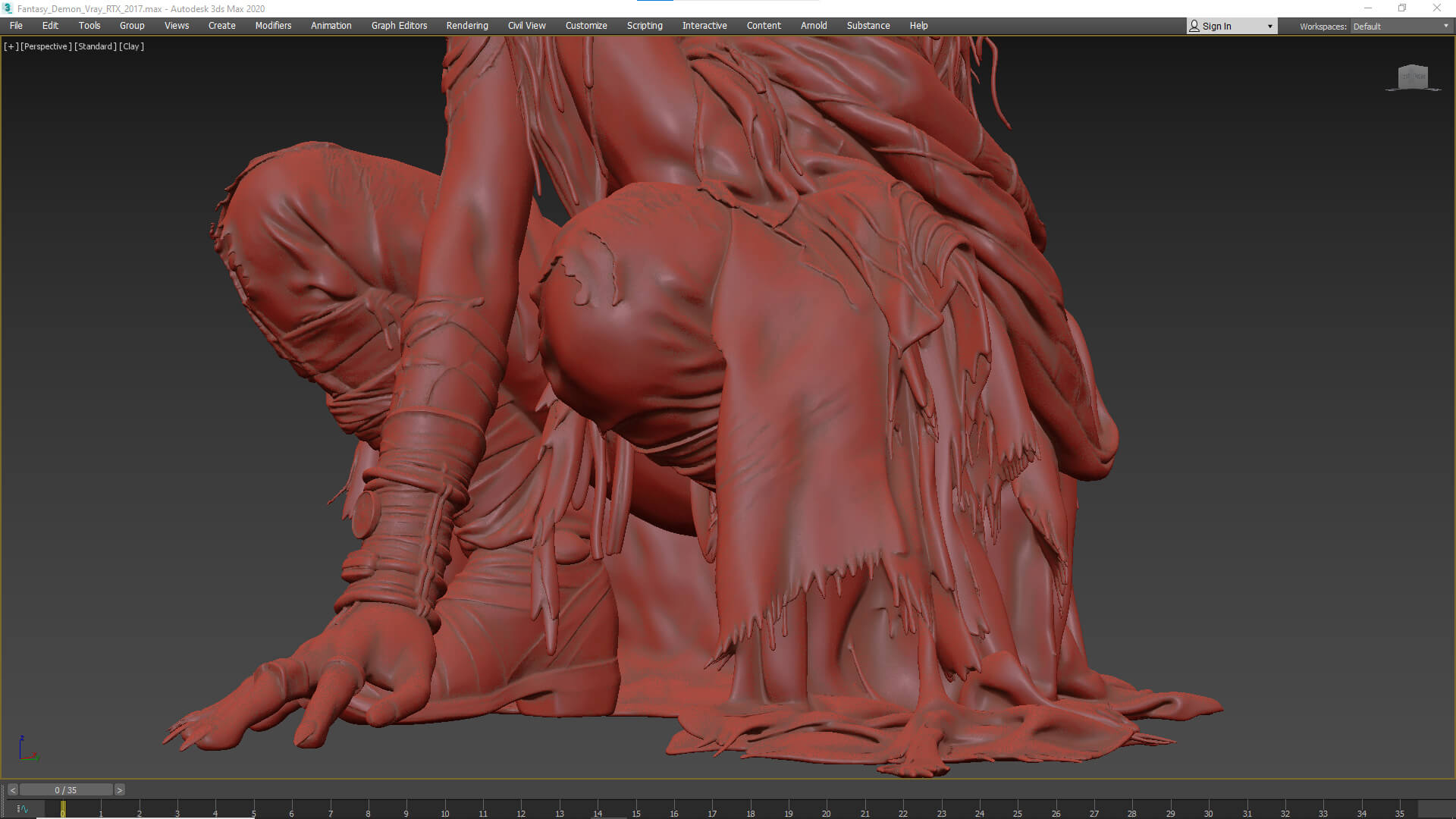 Girl Fantasy Demon High-Detail 3D Model 3D Model