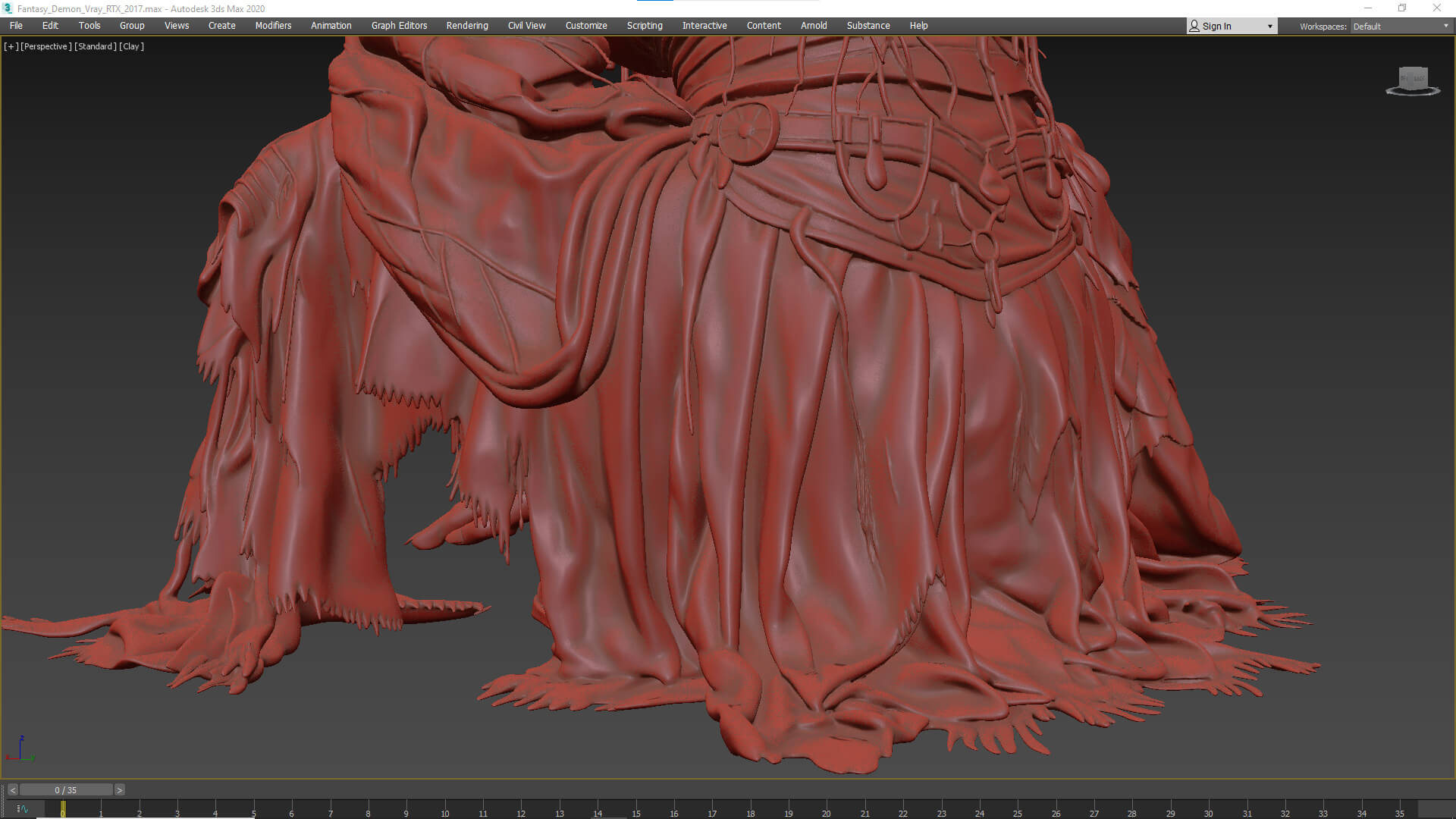 Girl Fantasy Demon High-Detail 3D Model 3D Model