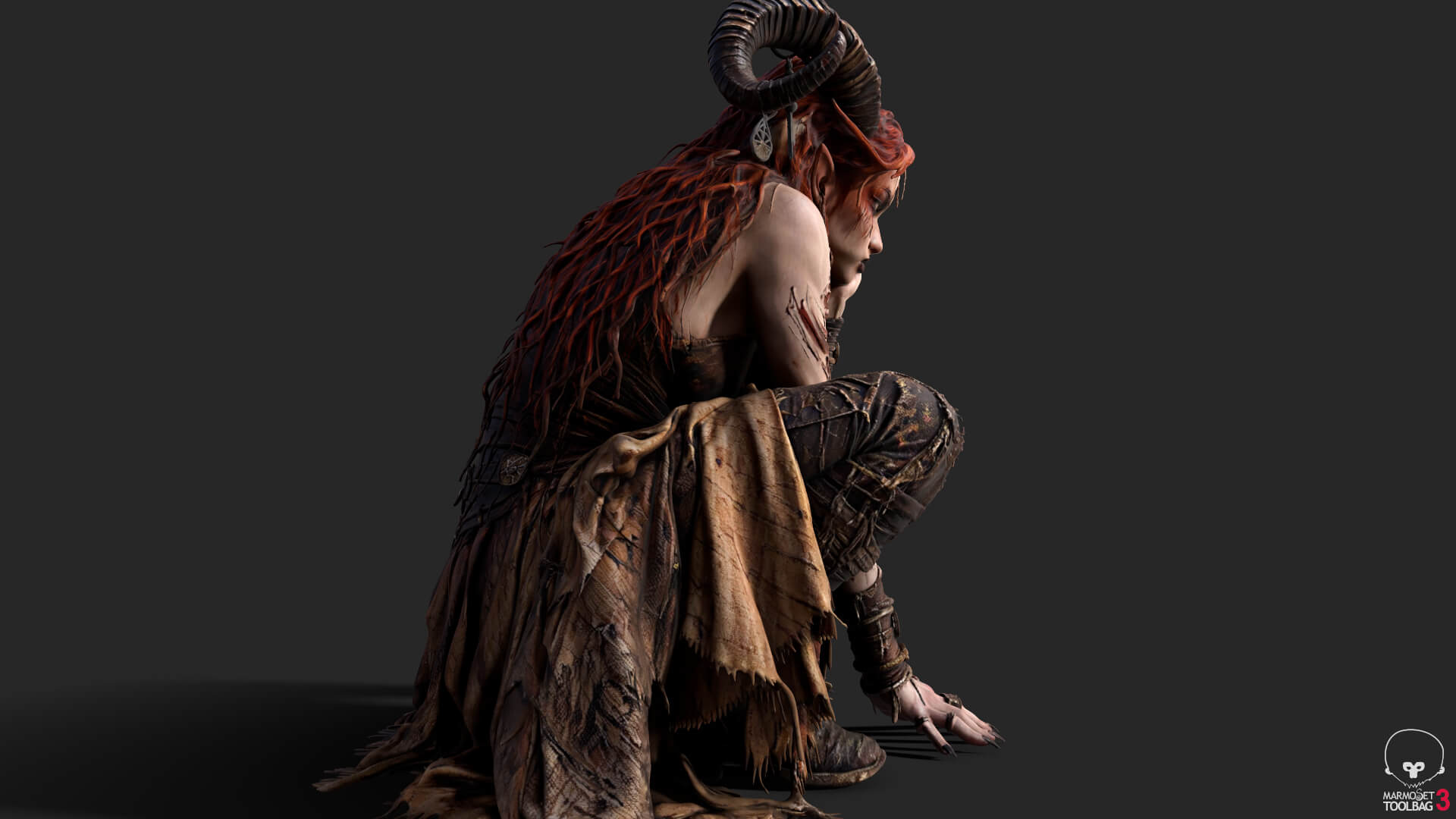 Girl Fantasy Demon High-Detail 3D Model 3D Model