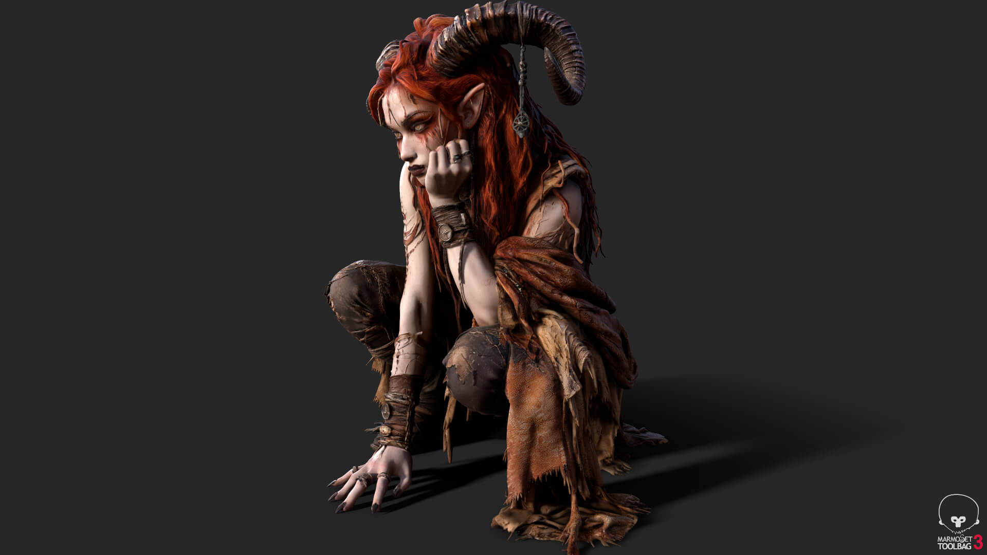 Girl Fantasy Demon High-Detail 3D Model 3D Model
