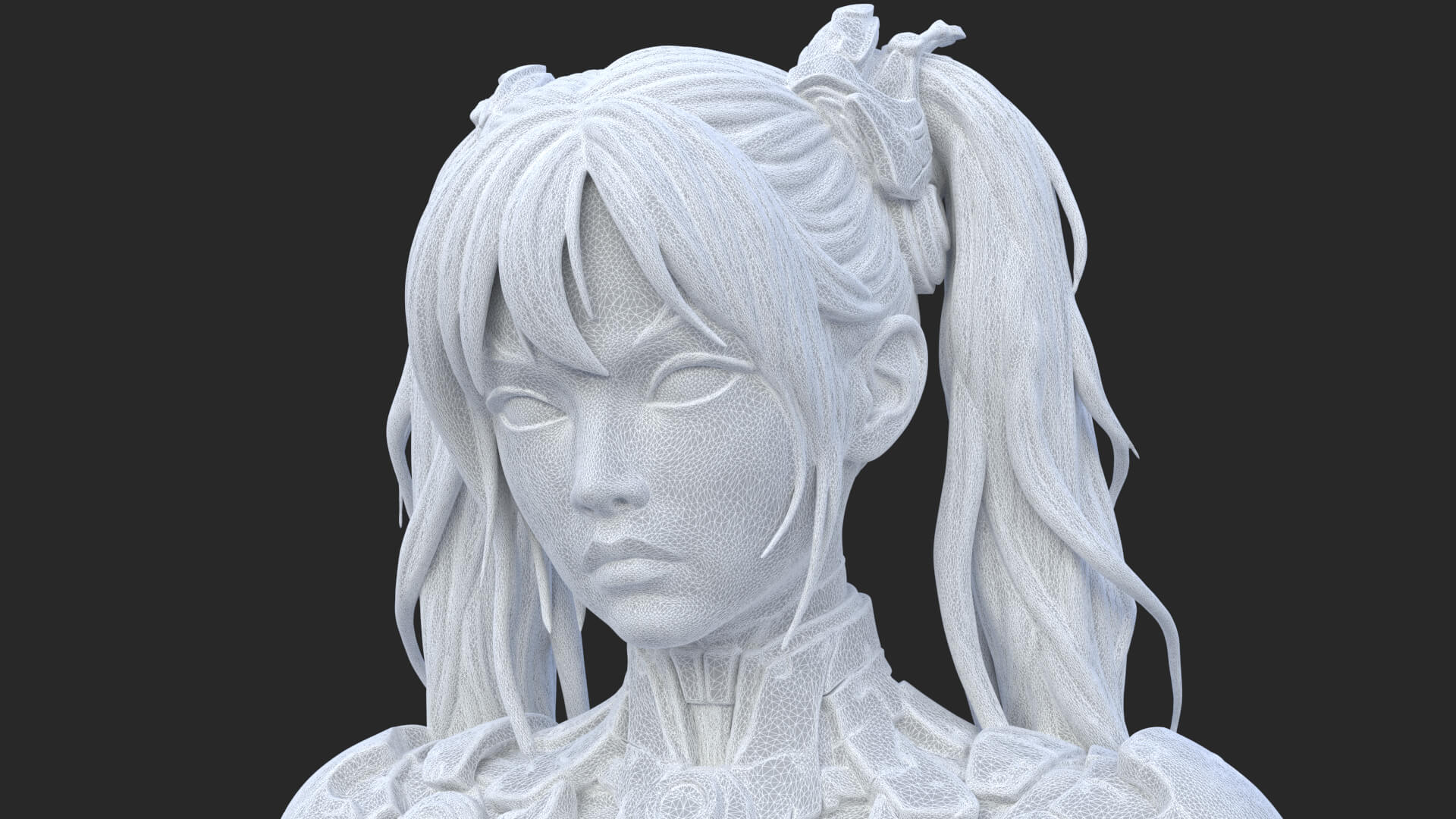 Pink Cyborg Girl High-Detail 3D Model 3D Model