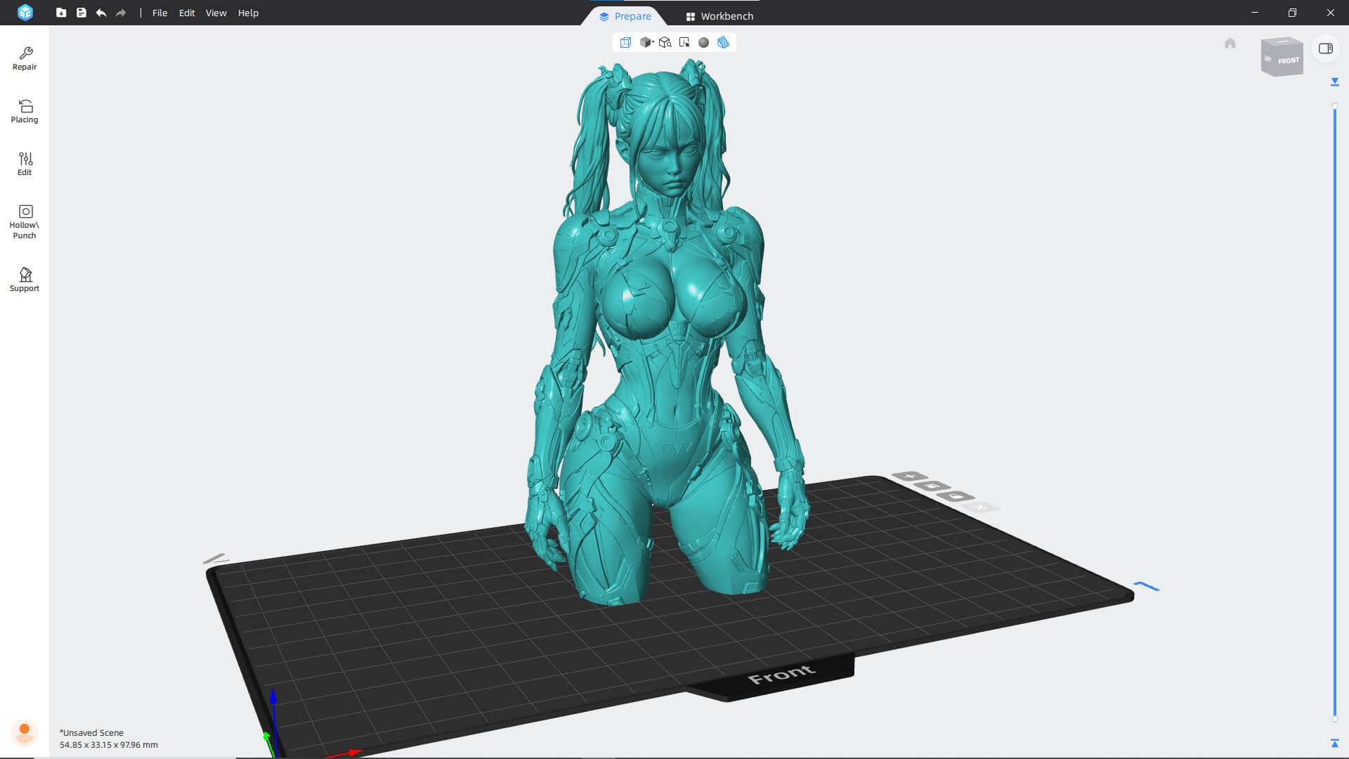 Pink Cyborg Girl High-Detail 3D Model 3D Model