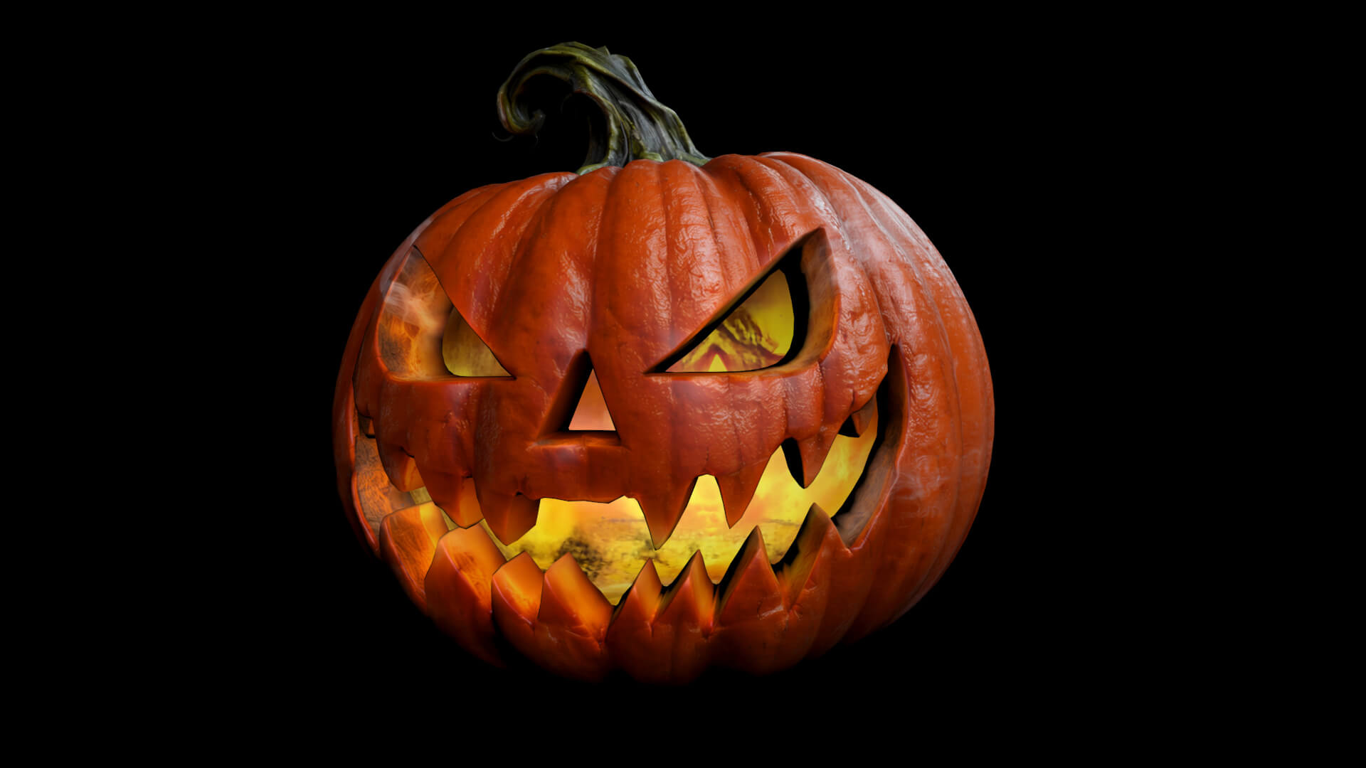 Pumpkin Halloween Low-Poly 3D Model 3D Model