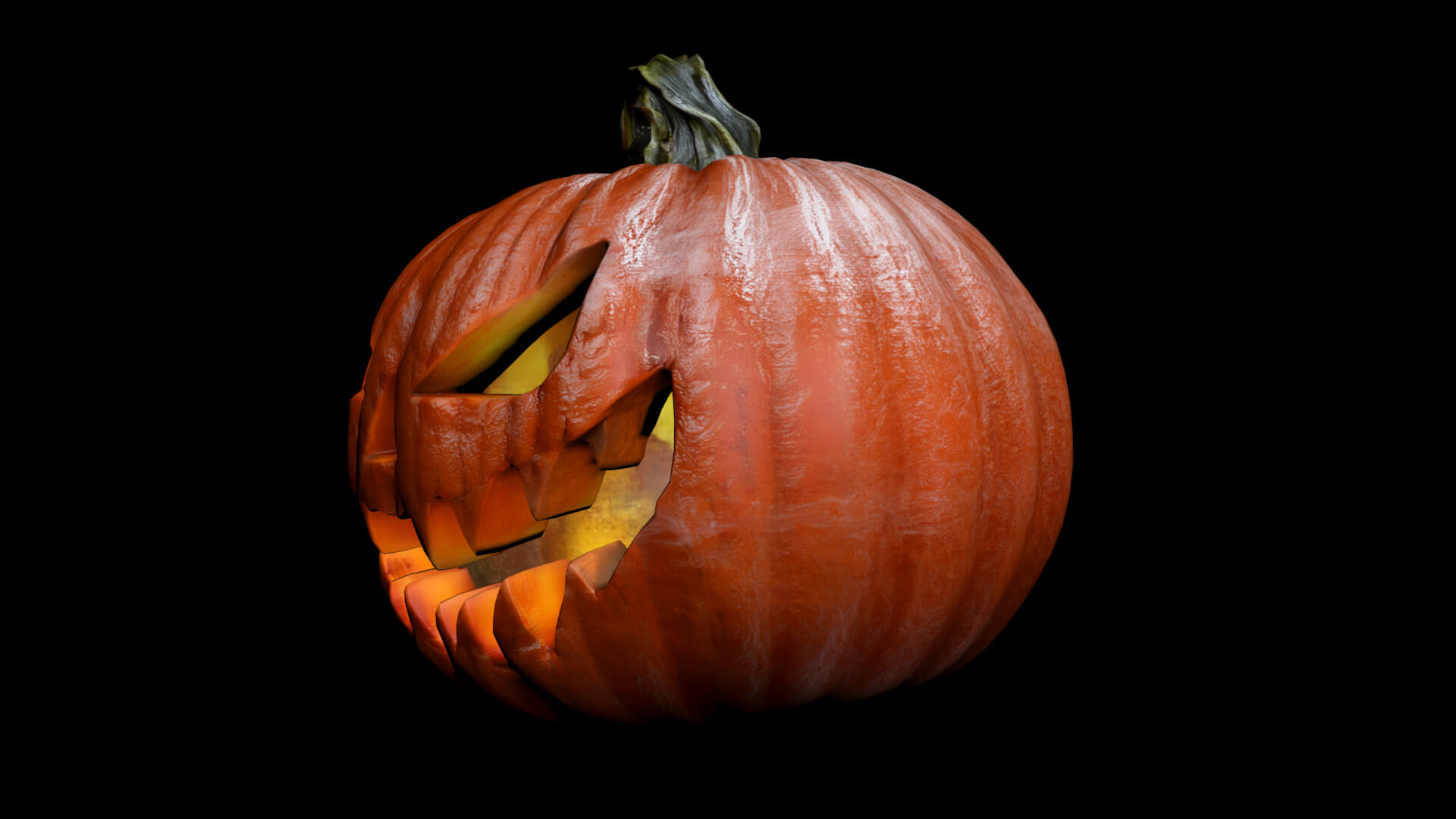 Pumpkin Halloween Low-Poly 3D Model 3D Model