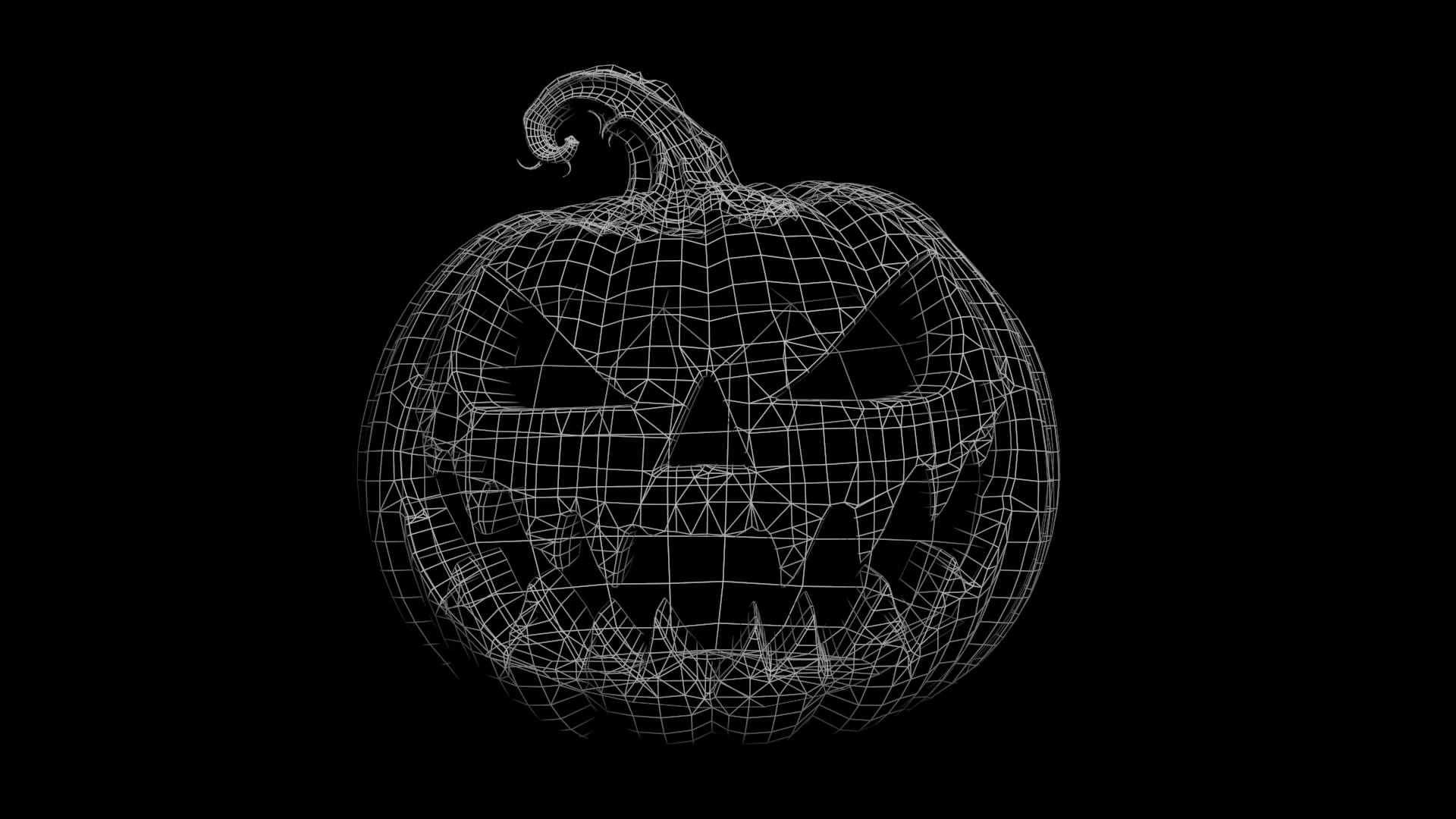 Pumpkin Halloween Low-Poly 3D Model 3D Model