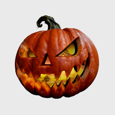 Pumpkin Halloween Low-Poly 3D Model