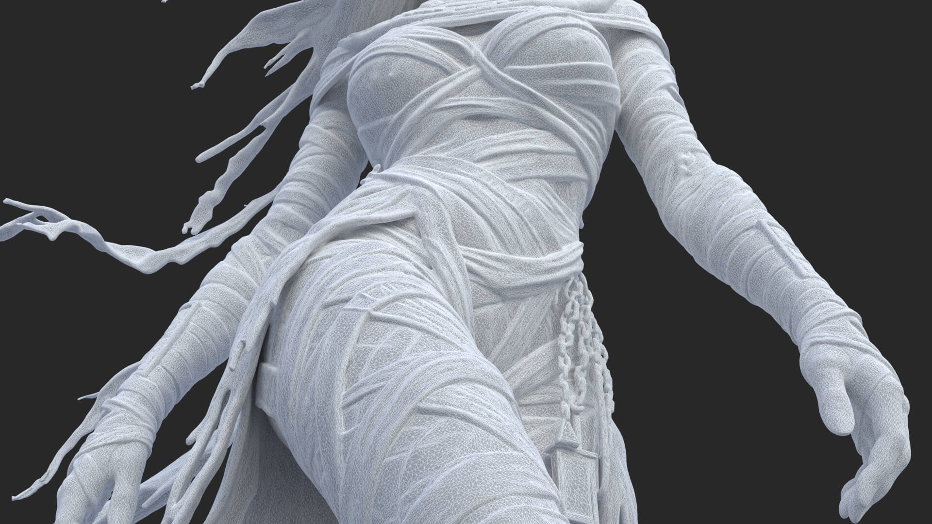 Sensual Mummy High-Detail 3D Model 3D Model