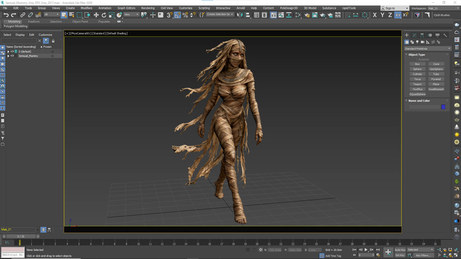 Sensual Mummy High-Detail 3D Model 3D Model