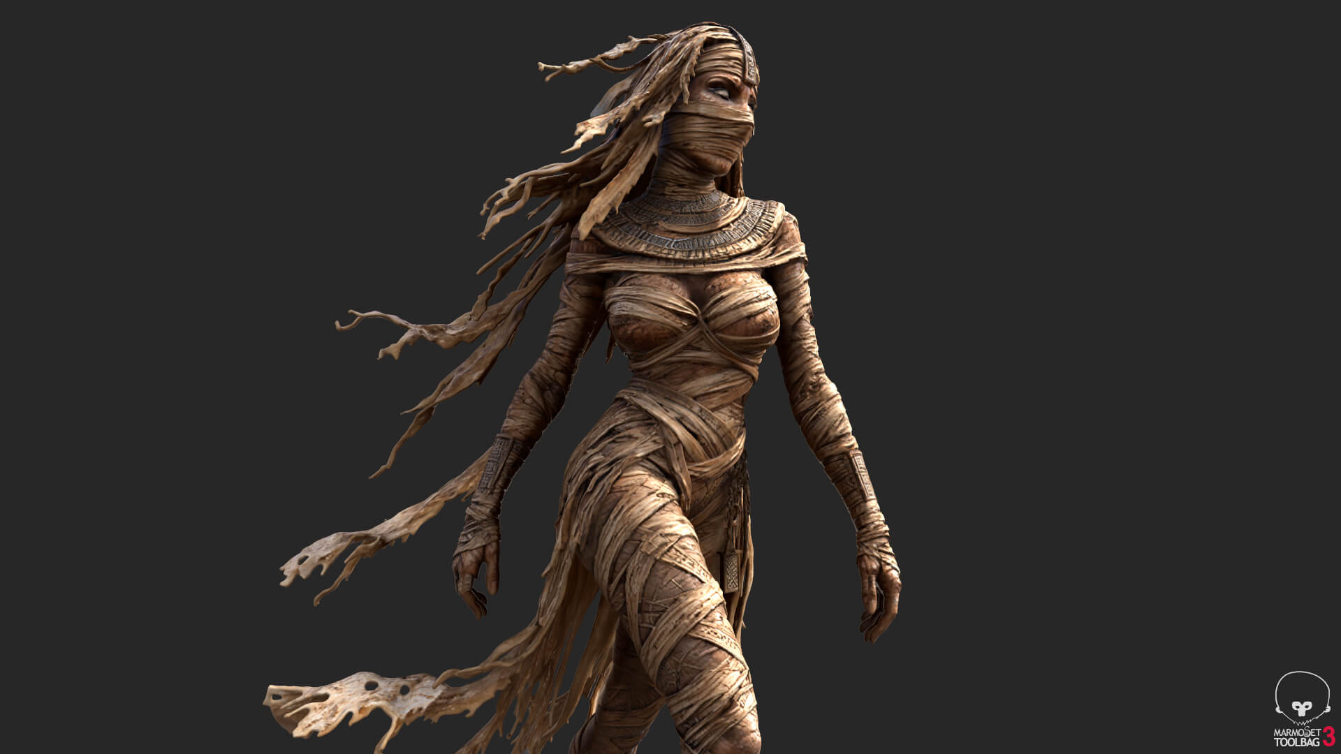 Sensual Mummy High-Detail 3D Model 3D Model