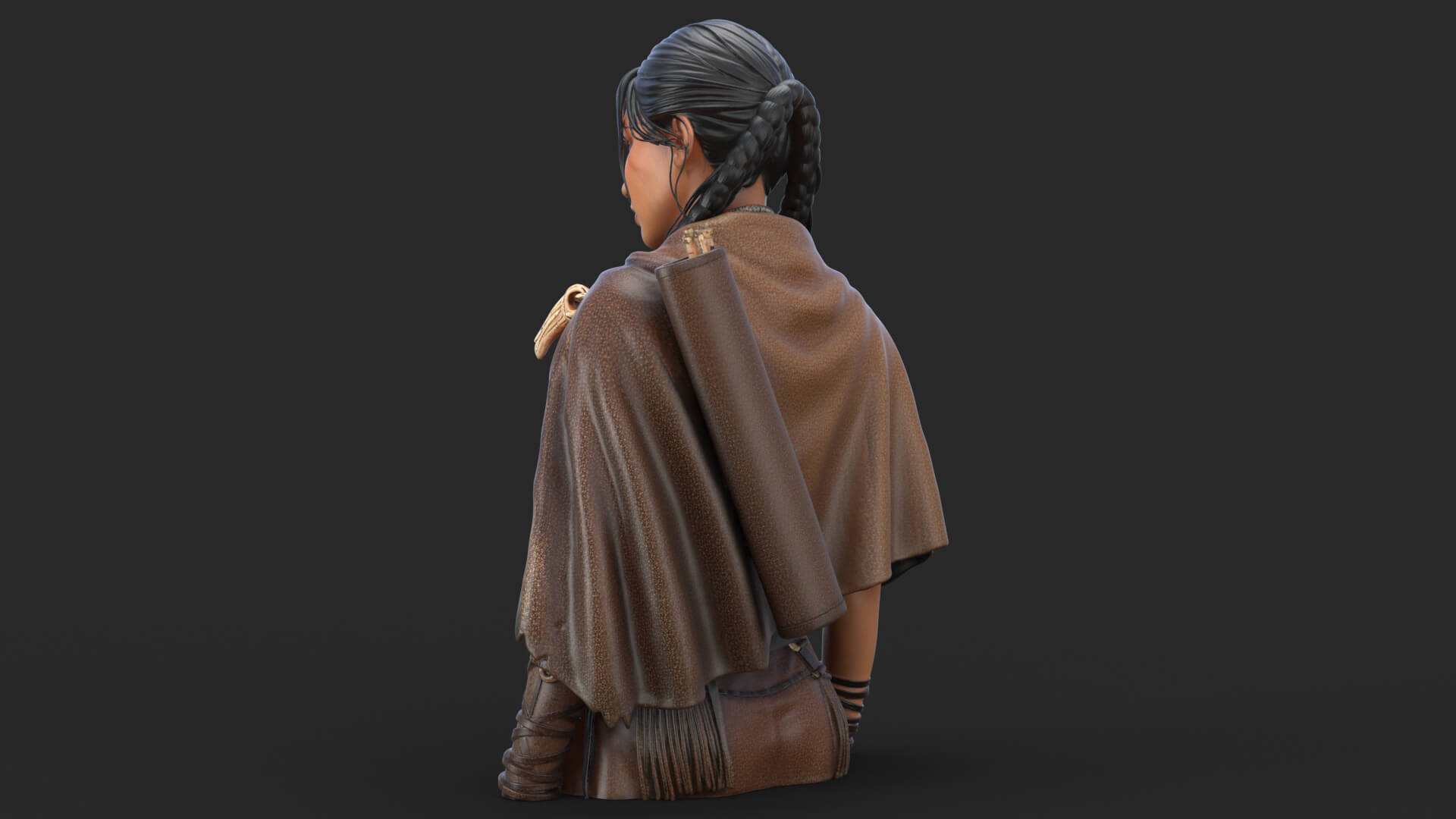 Tribal Girl Warrior High Detail 3D Model 3D Model