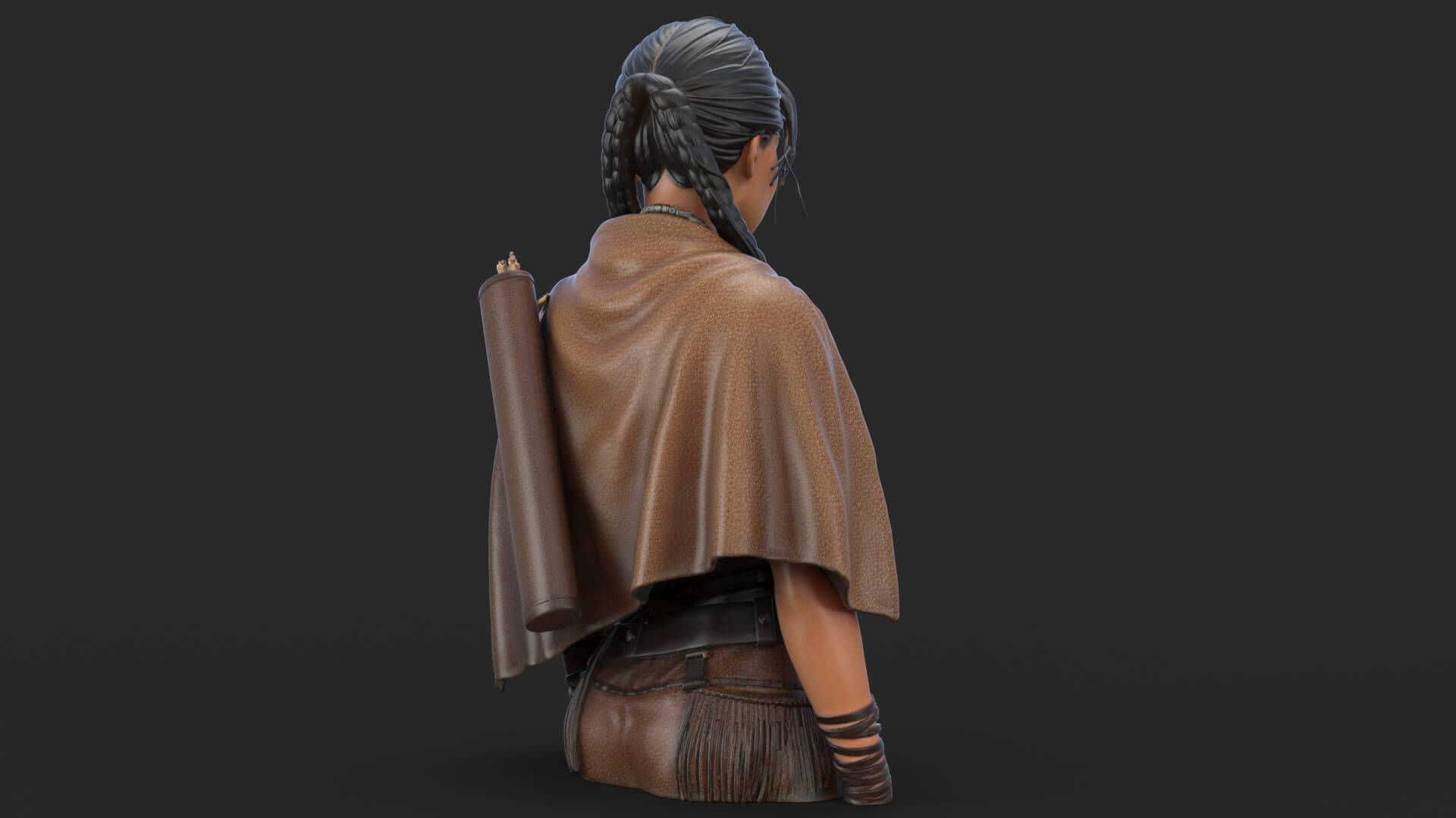 Tribal Girl Warrior High Detail 3D Model 3D Model