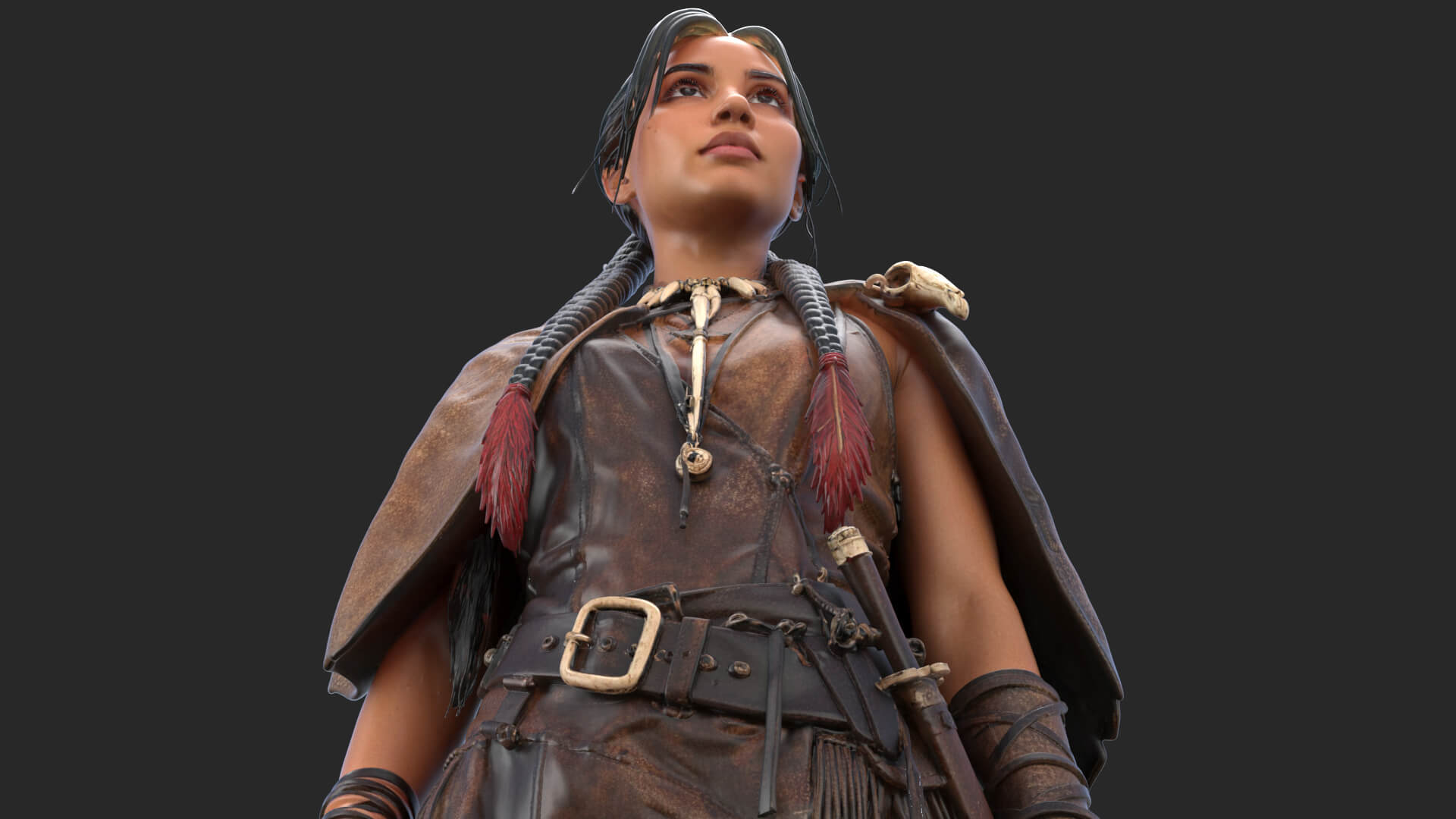 Tribal Girl Warrior High Detail 3D Model 3D Model