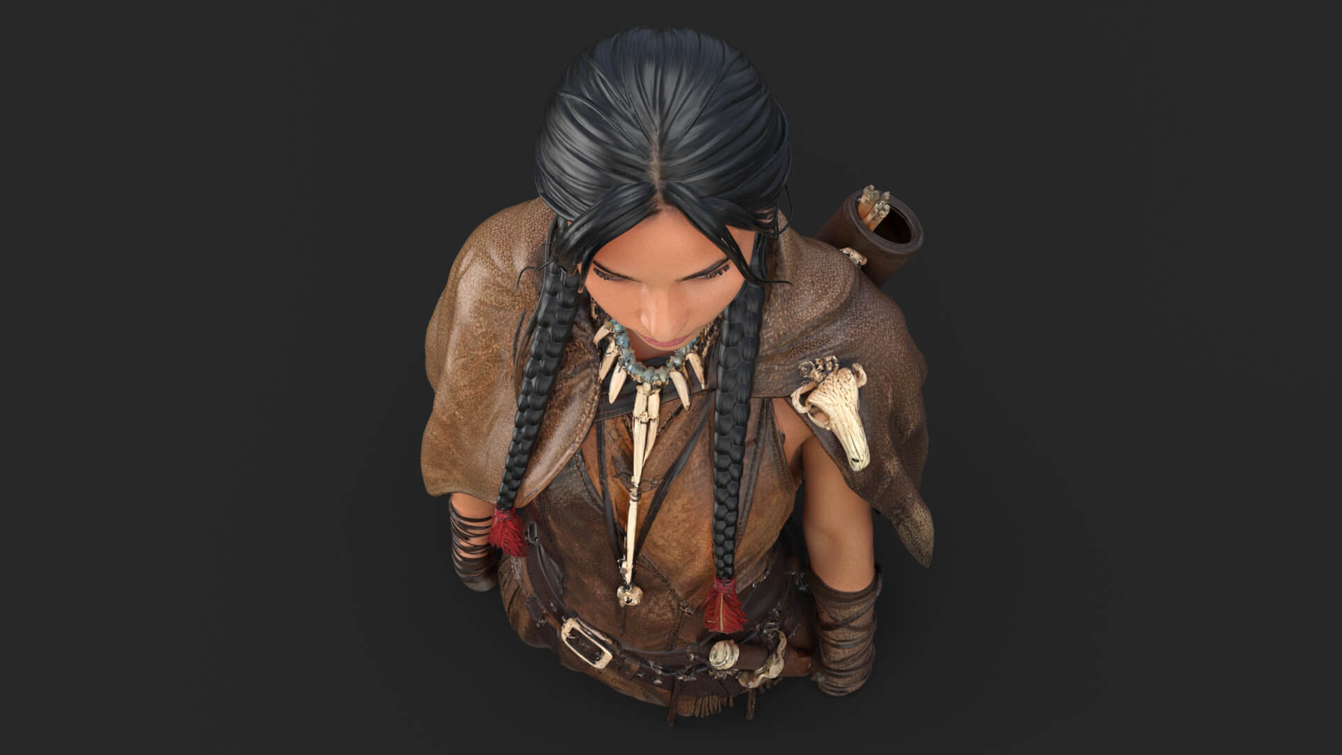 Tribal Girl Warrior High Detail 3D Model 3D Model
