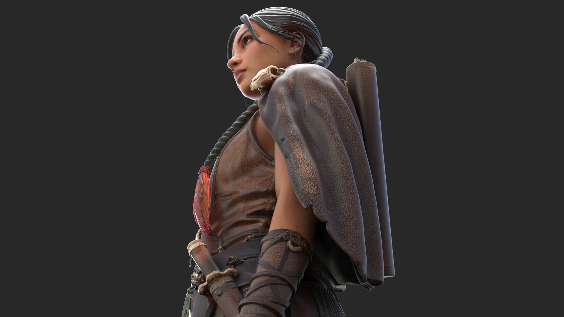 Tribal Girl Warrior High Detail 3D Model 3D Model