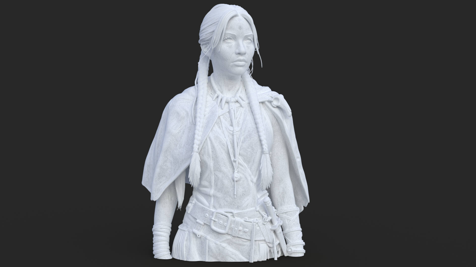 Tribal Girl Warrior High Detail 3D Model 3D Model