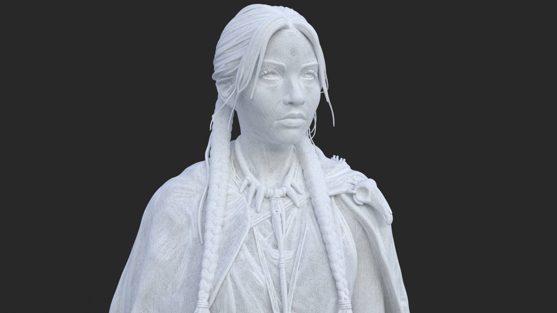 Tribal Girl Warrior High Detail 3D Model 3D Model