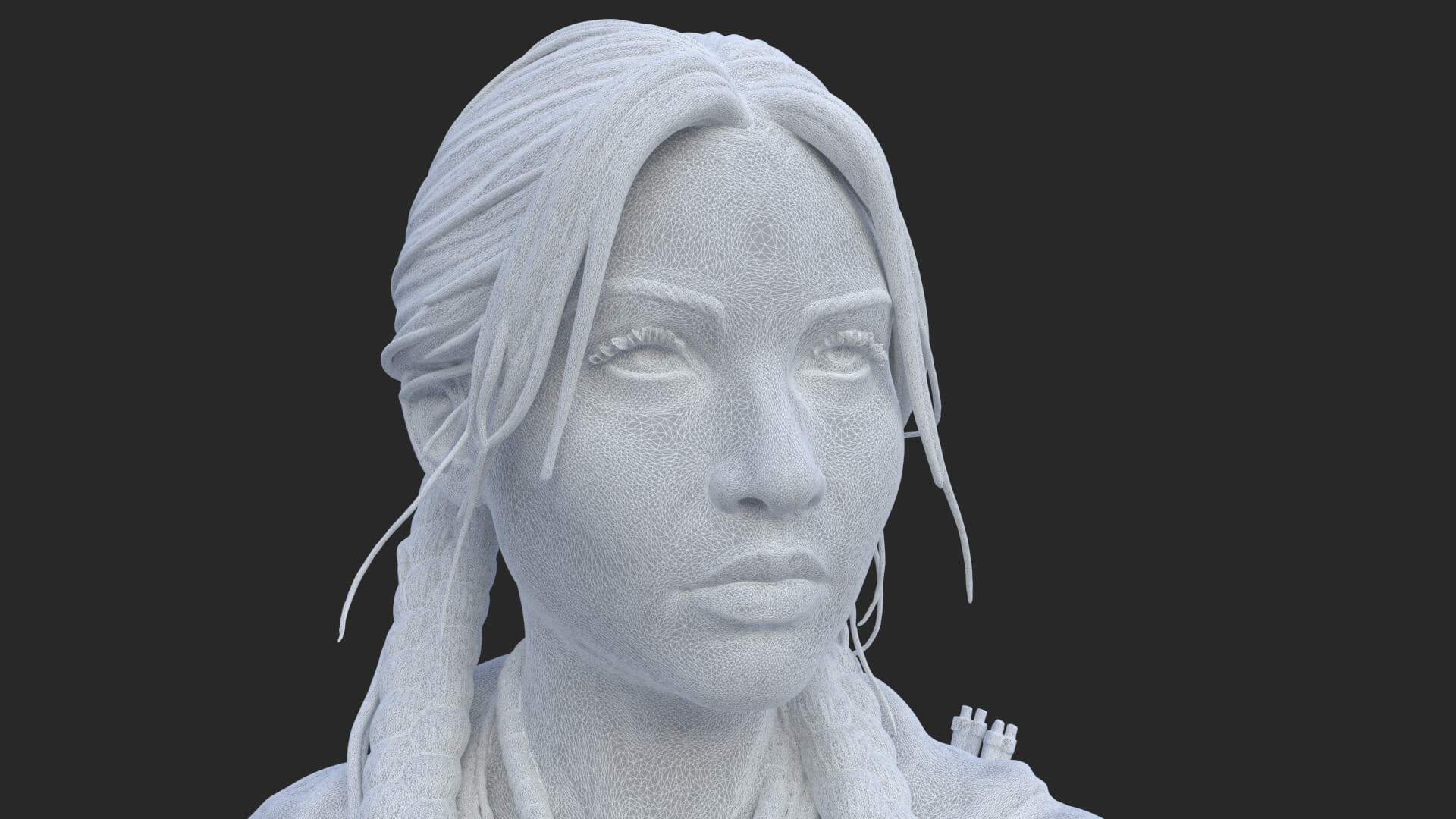 Tribal Girl Warrior High Detail 3D Model 3D Model