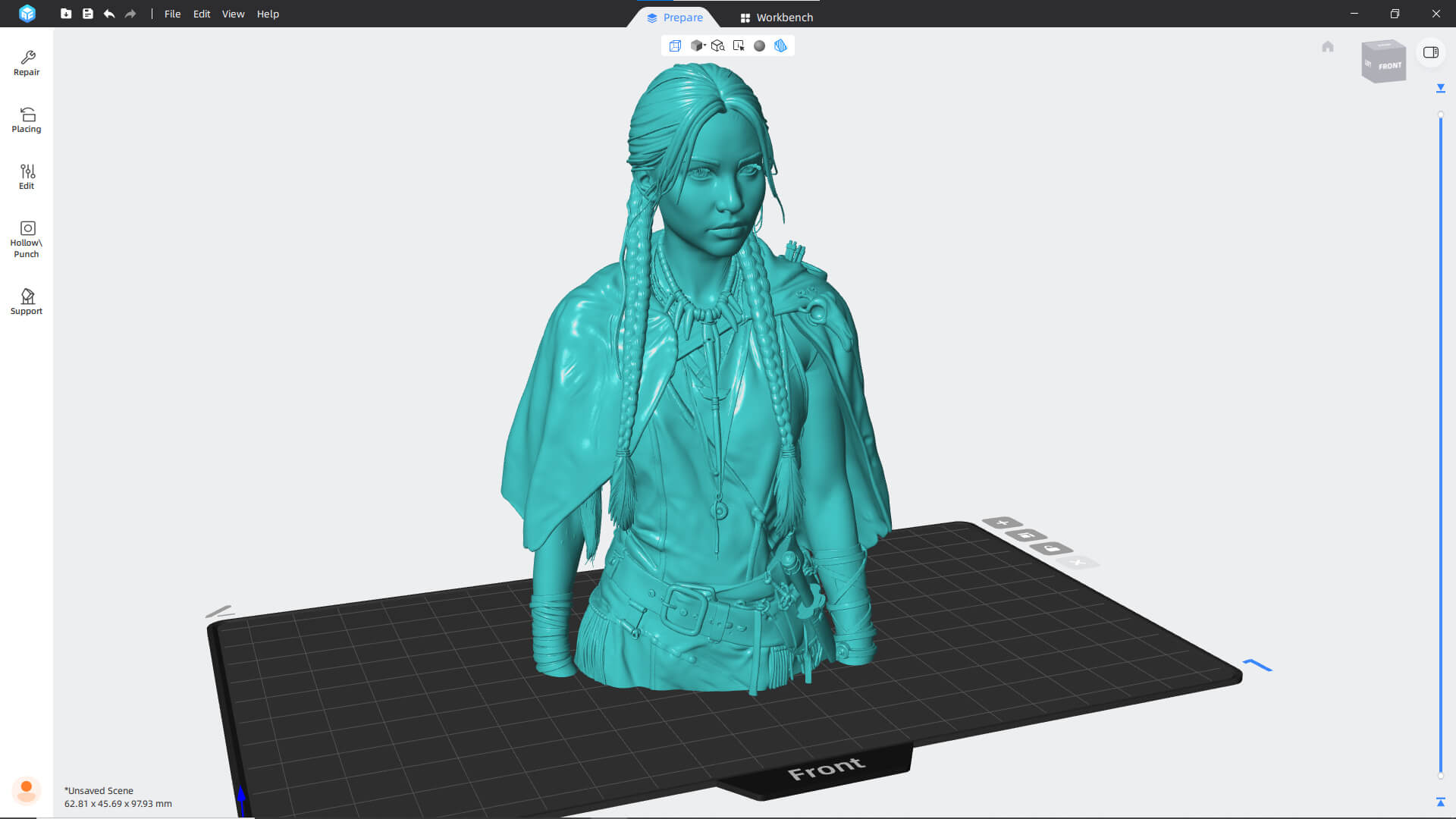 Tribal Girl Warrior High Detail 3D Model 3D Model