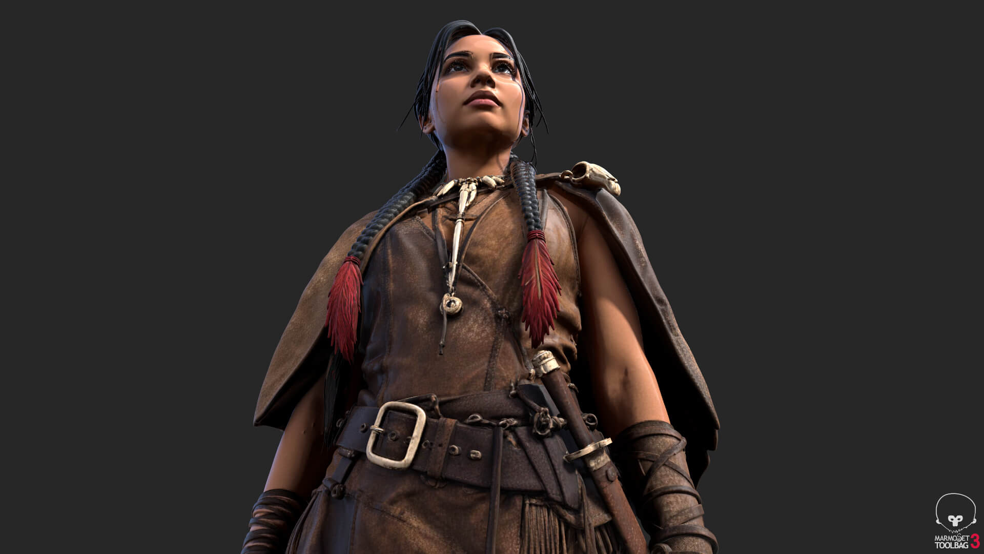 Tribal Girl Warrior High Detail 3D Model 3D Model