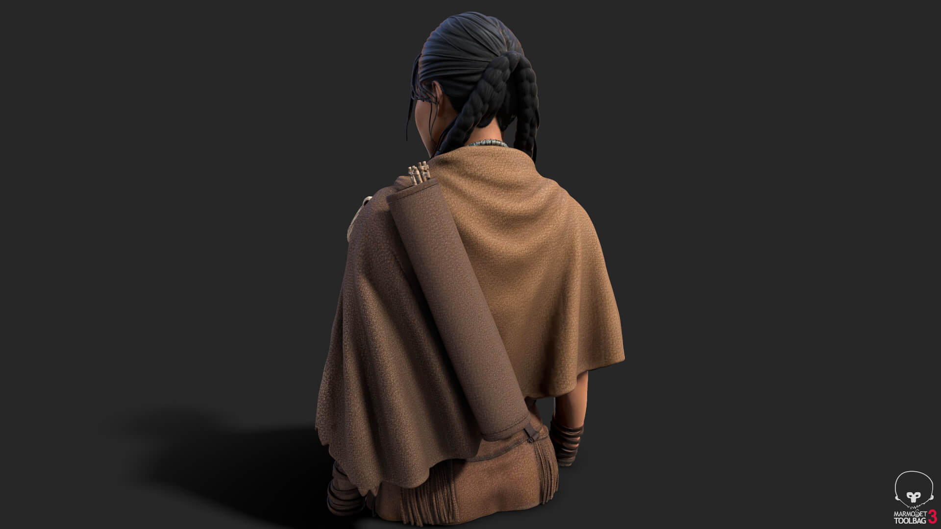 Tribal Girl Warrior High Detail 3D Model 3D Model