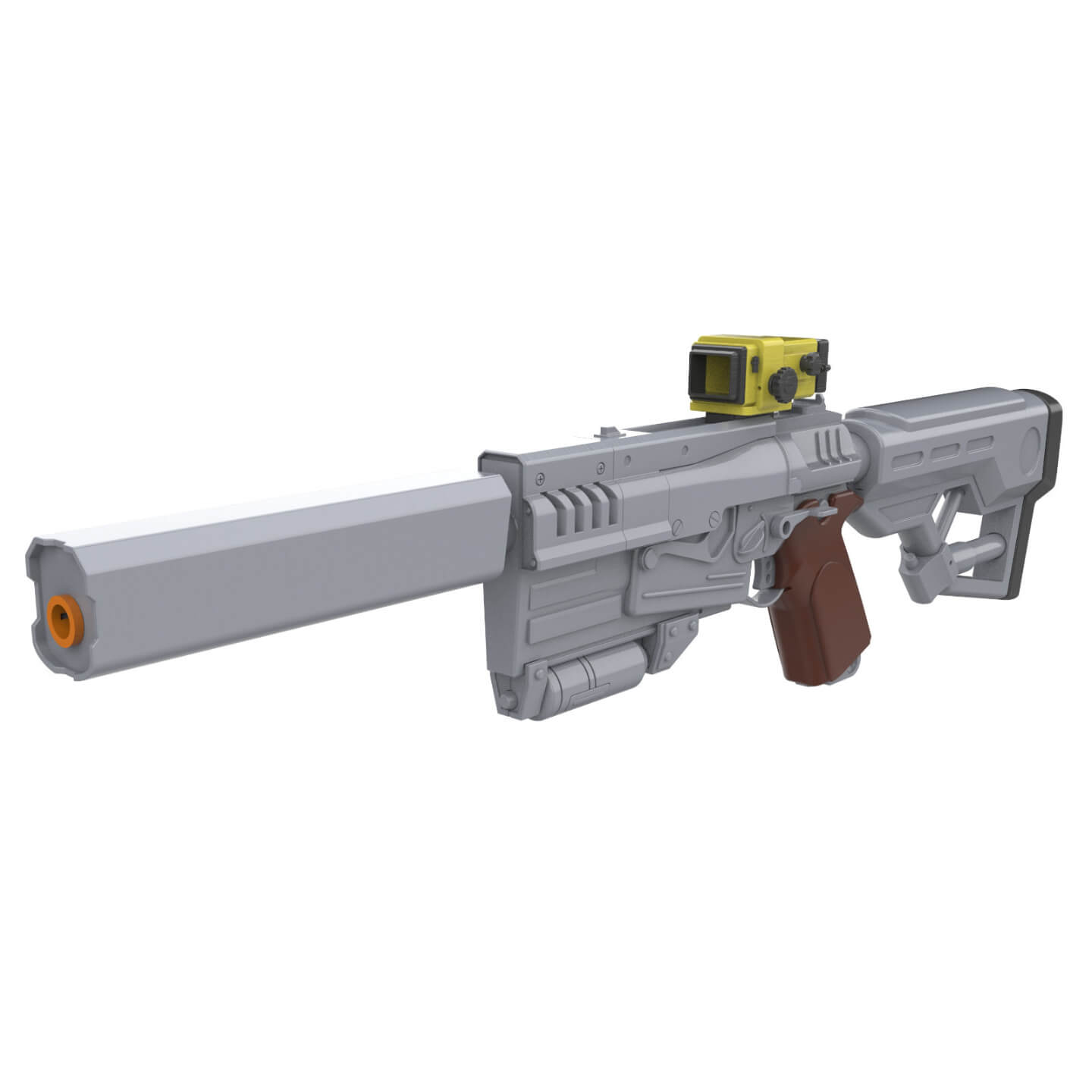 Fallout 10mm Pistol - STL OBJ CAD Bundle - Commercial Use 3D Model