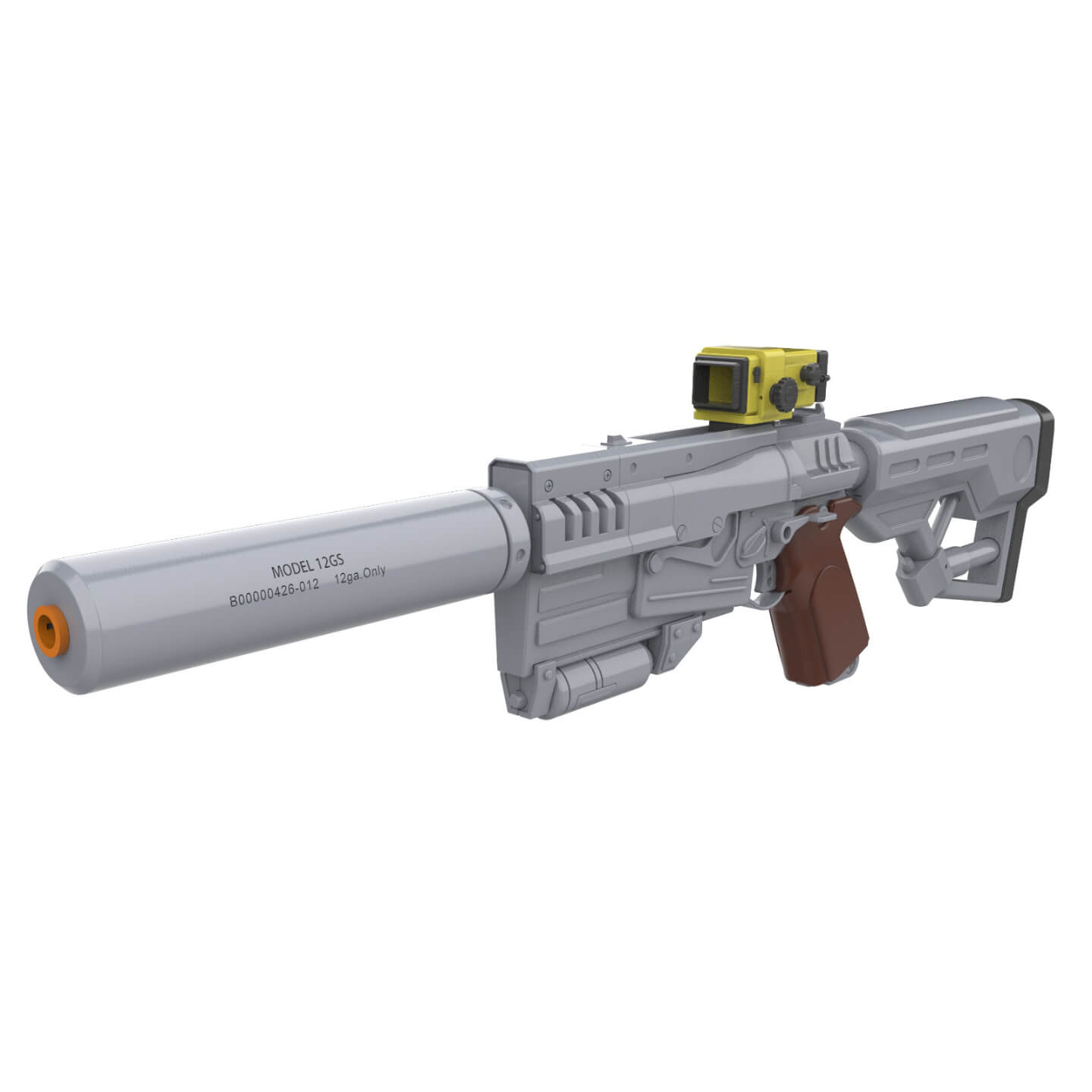 Fallout 10mm Pistol - STL OBJ CAD Bundle - Commercial Use 3D Model