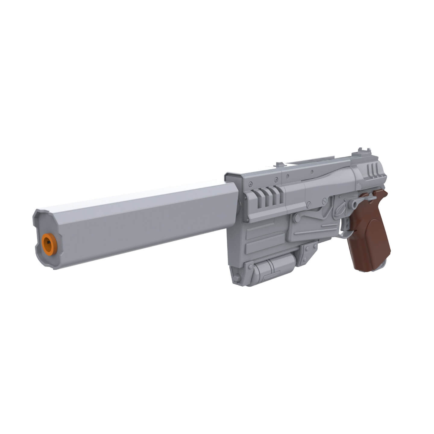 Fallout 10mm Pistol - STL OBJ CAD Bundle - Commercial Use 3D Model