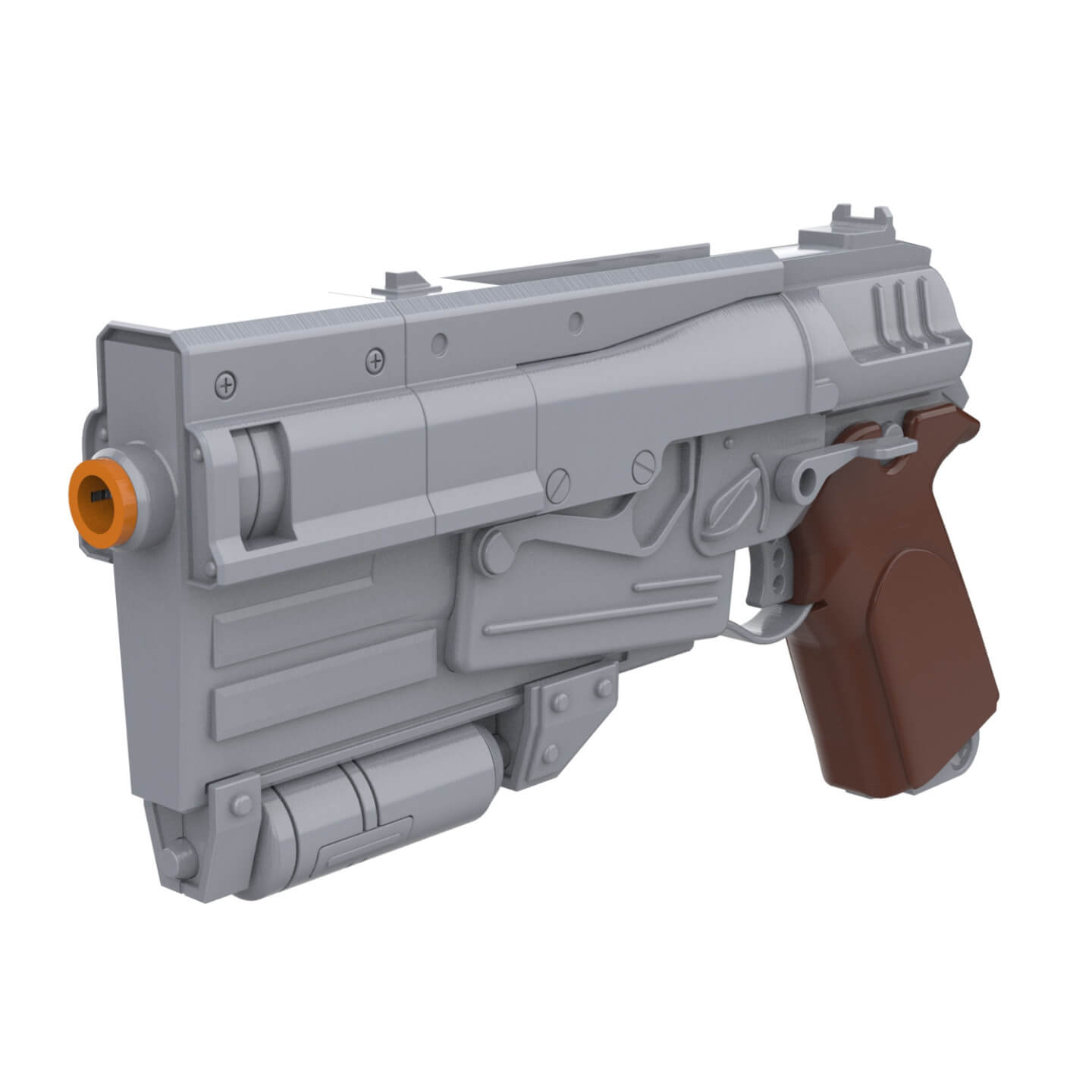 Fallout 10mm Pistol - STL OBJ CAD Bundle - Commercial Use 3D Model