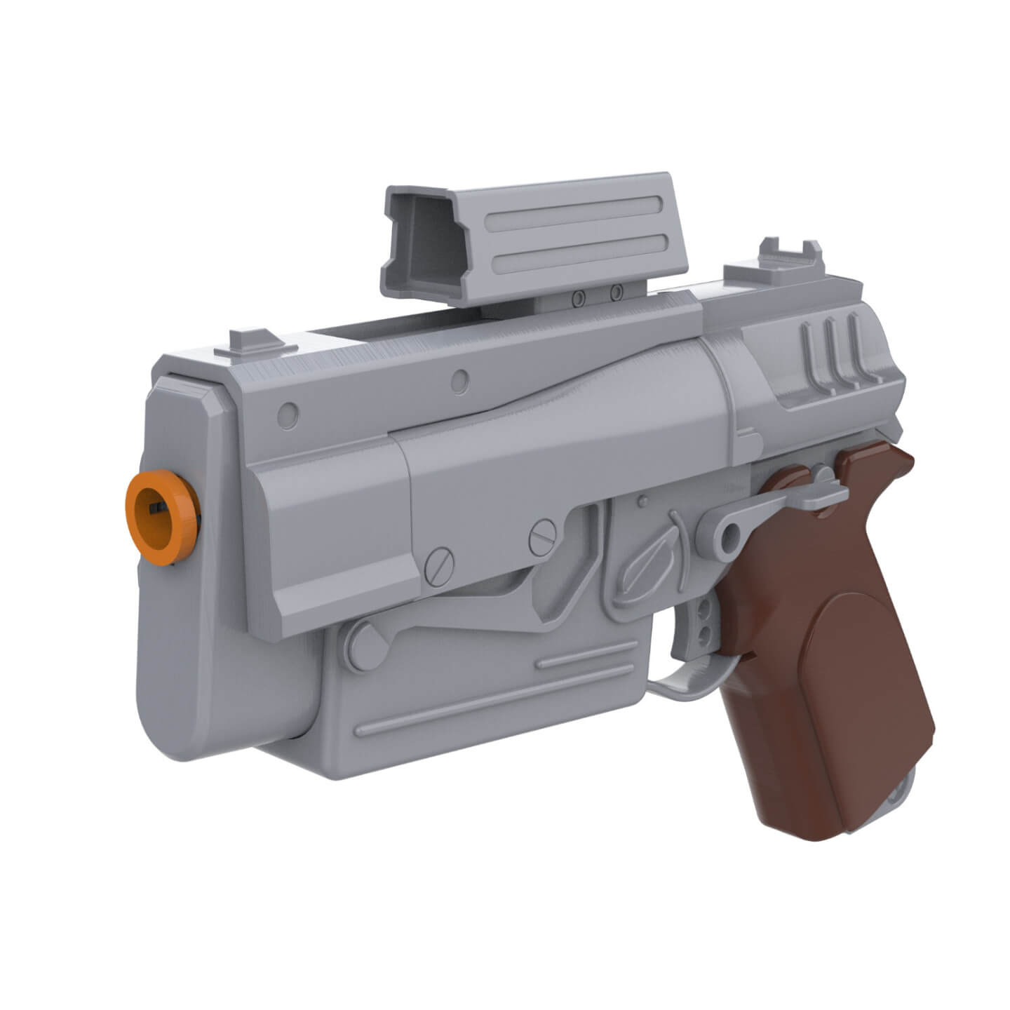 Fallout 10mm Pistol - STL OBJ CAD Bundle - Commercial Use 3D Model