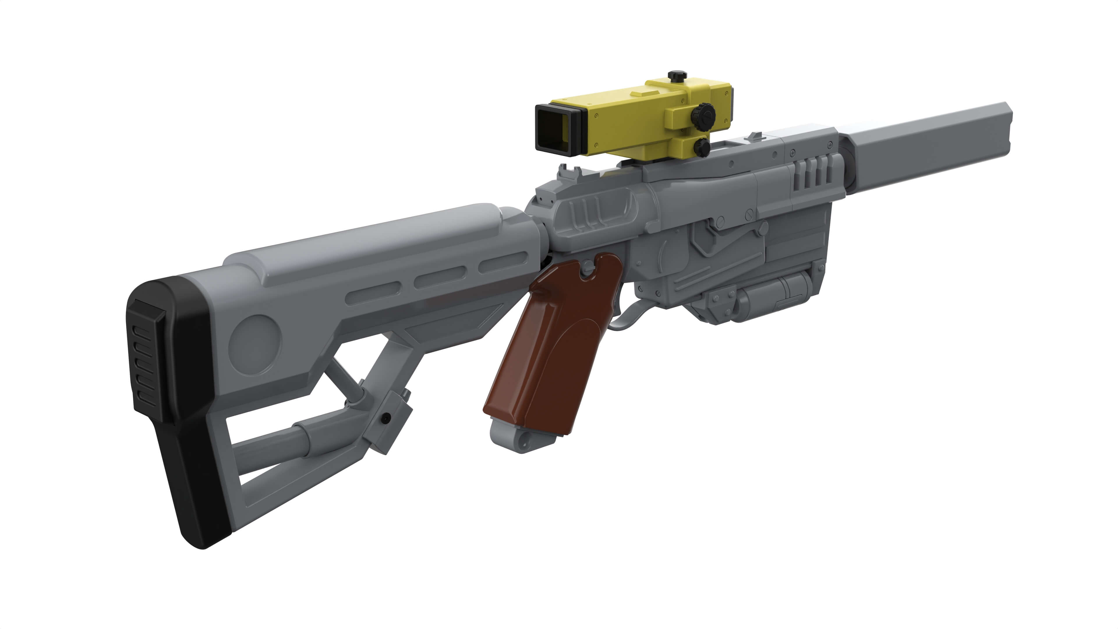 Fallout 10mm Pistol - STL OBJ CAD Bundle - Commercial Use 3D Model