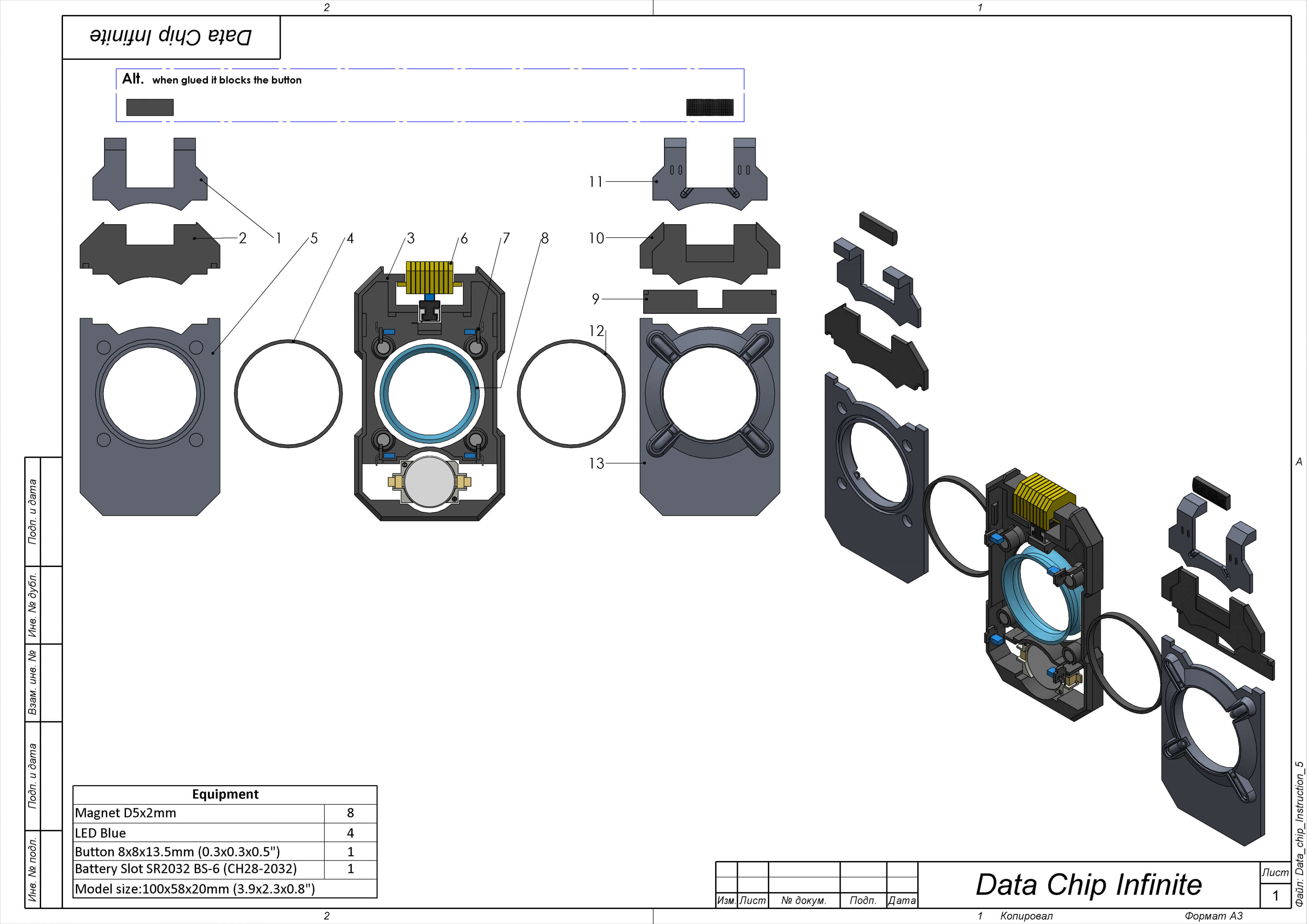 Halo Infinite Data Chip Stl 3D Model