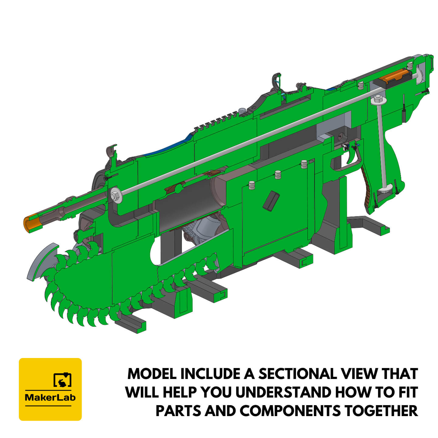 Prototype MK1 Lancer - Gears E-Day - STL - Personal Use 3D Model