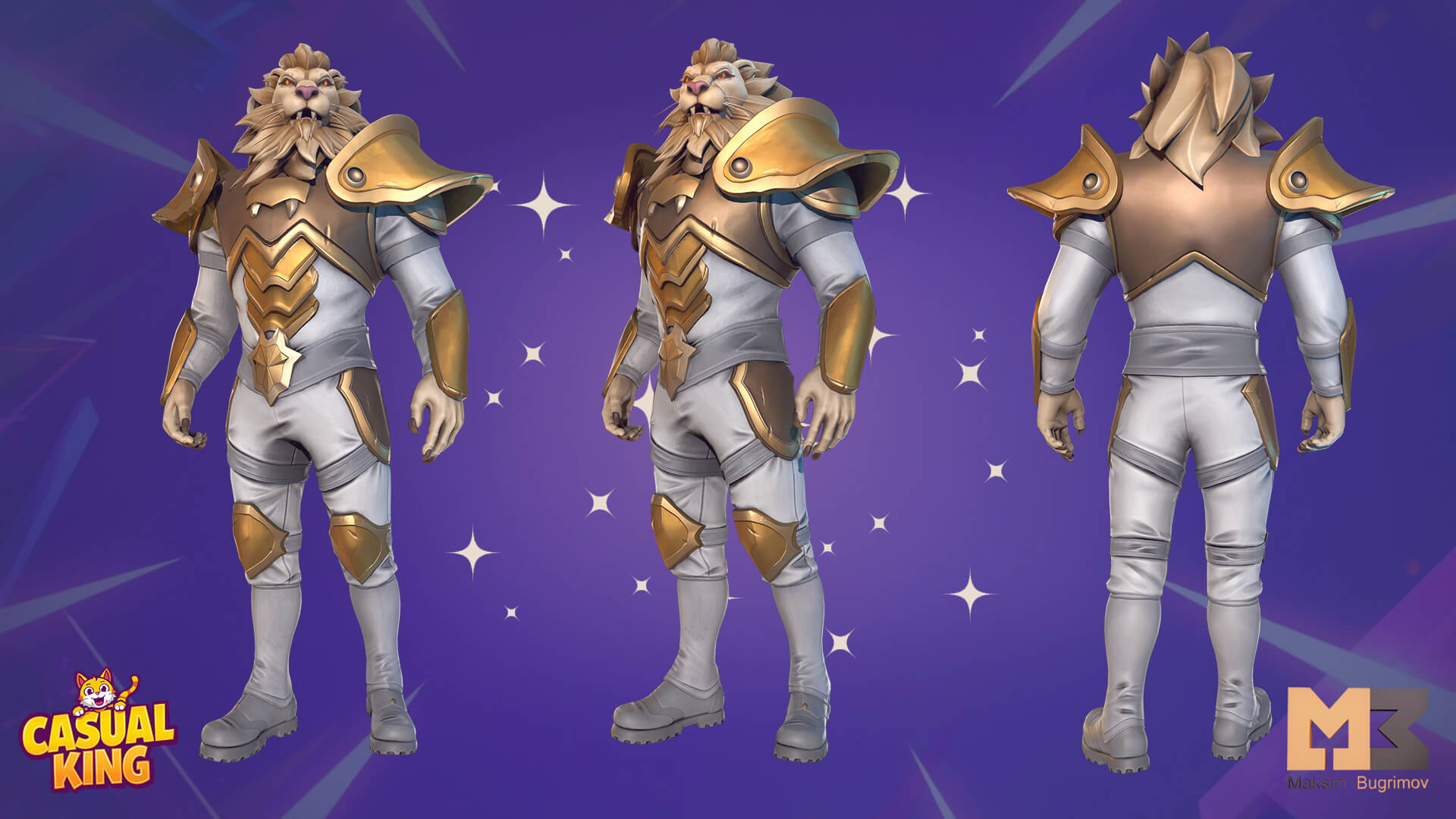 Lion Cartoon Character 3D Model